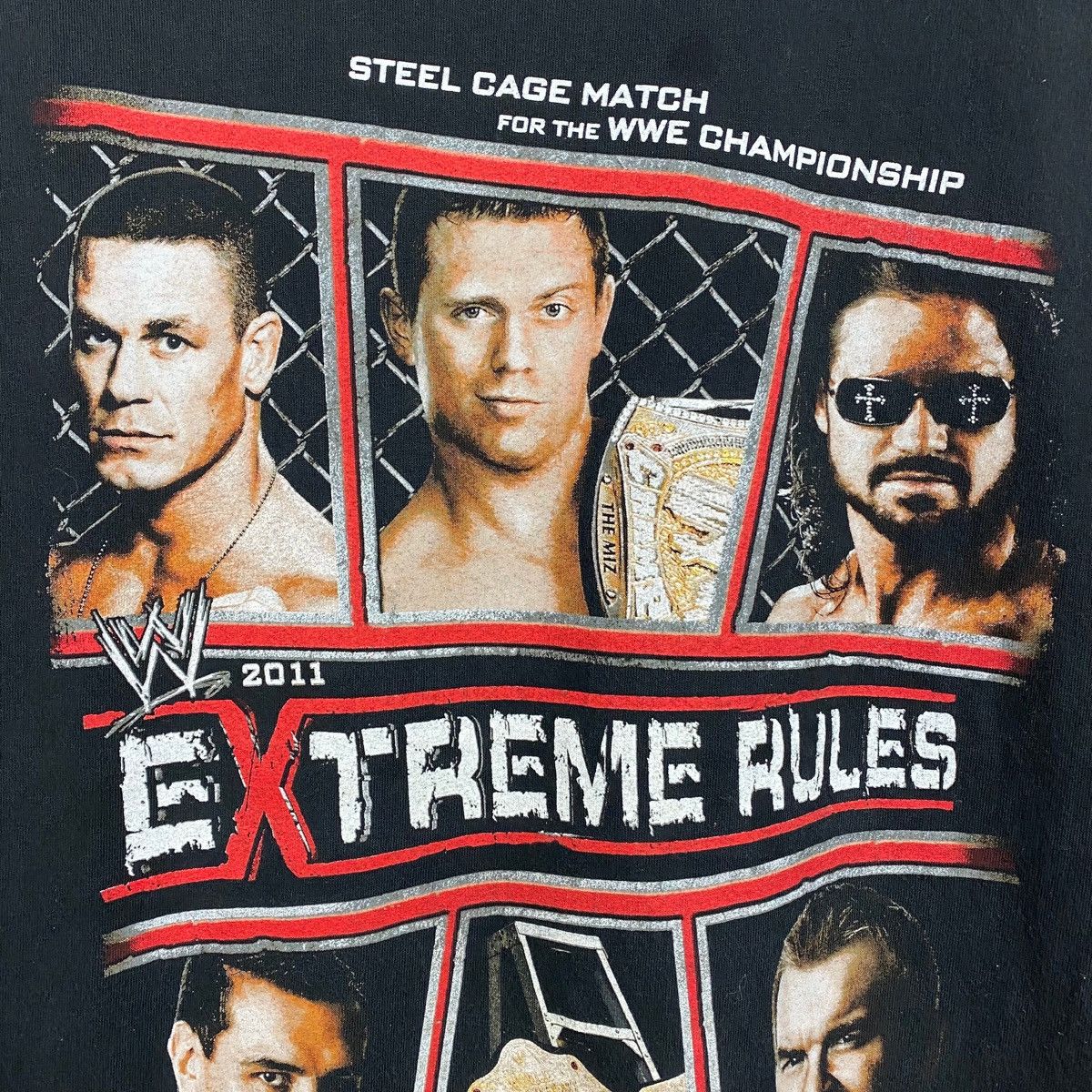 WWE VINTAGE WWE 2011 EXTREME RULES T SHIRT WORLD WRESTLING Size US M / EU 48-50 / 2 - 3 Thumbnail