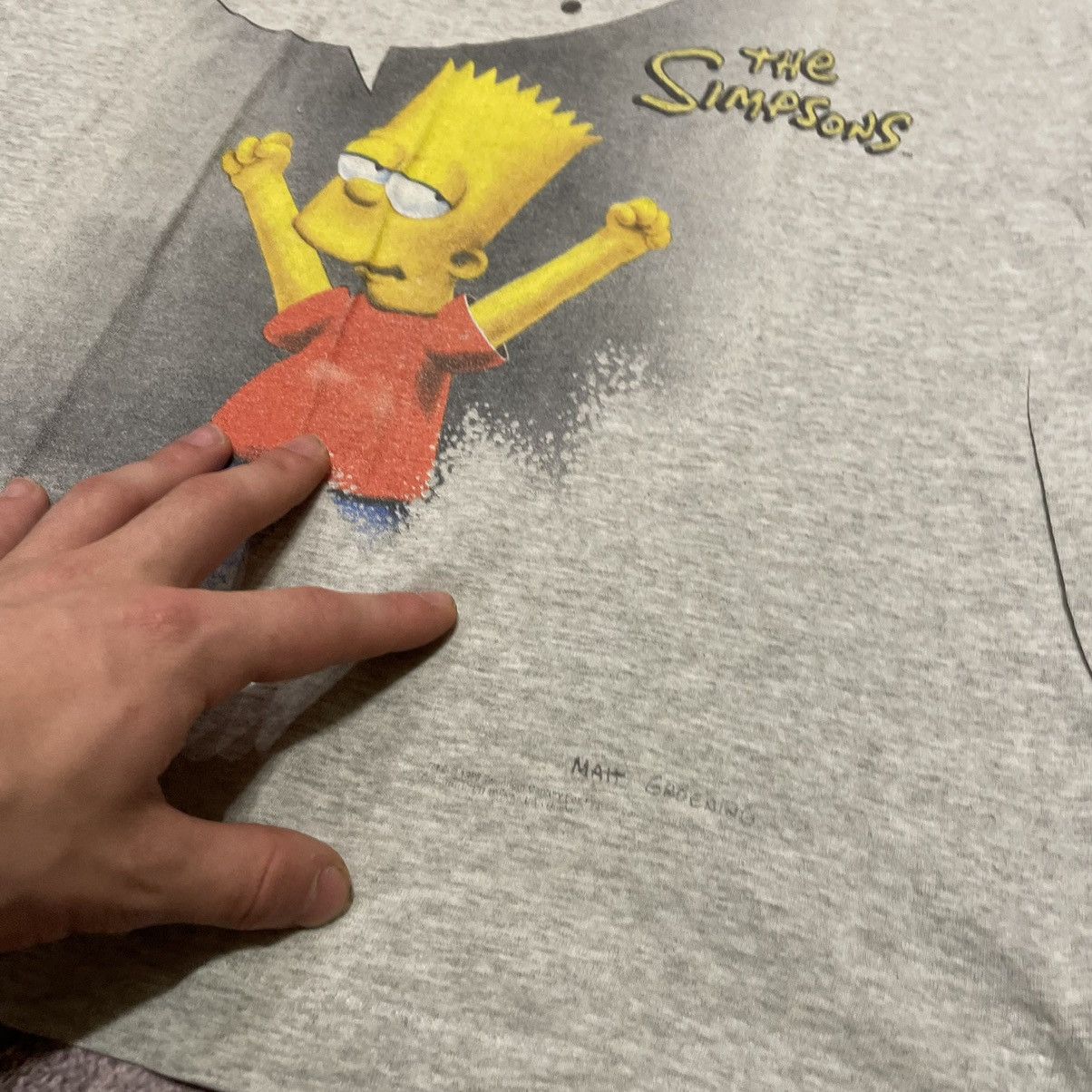 Vintage Vintage Y2K Bart Simpson Graphic Tee Sun Faded Skate Slim S Size US S / EU 44-46 / 1 - 7 Thumbnail