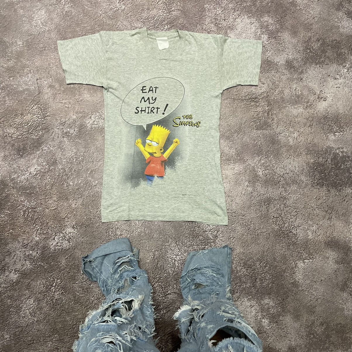 Vintage Vintage Y2K Bart Simpson Graphic Tee Sun Faded Skate Slim S Size US S / EU 44-46 / 1 - 1 Thumbnail
