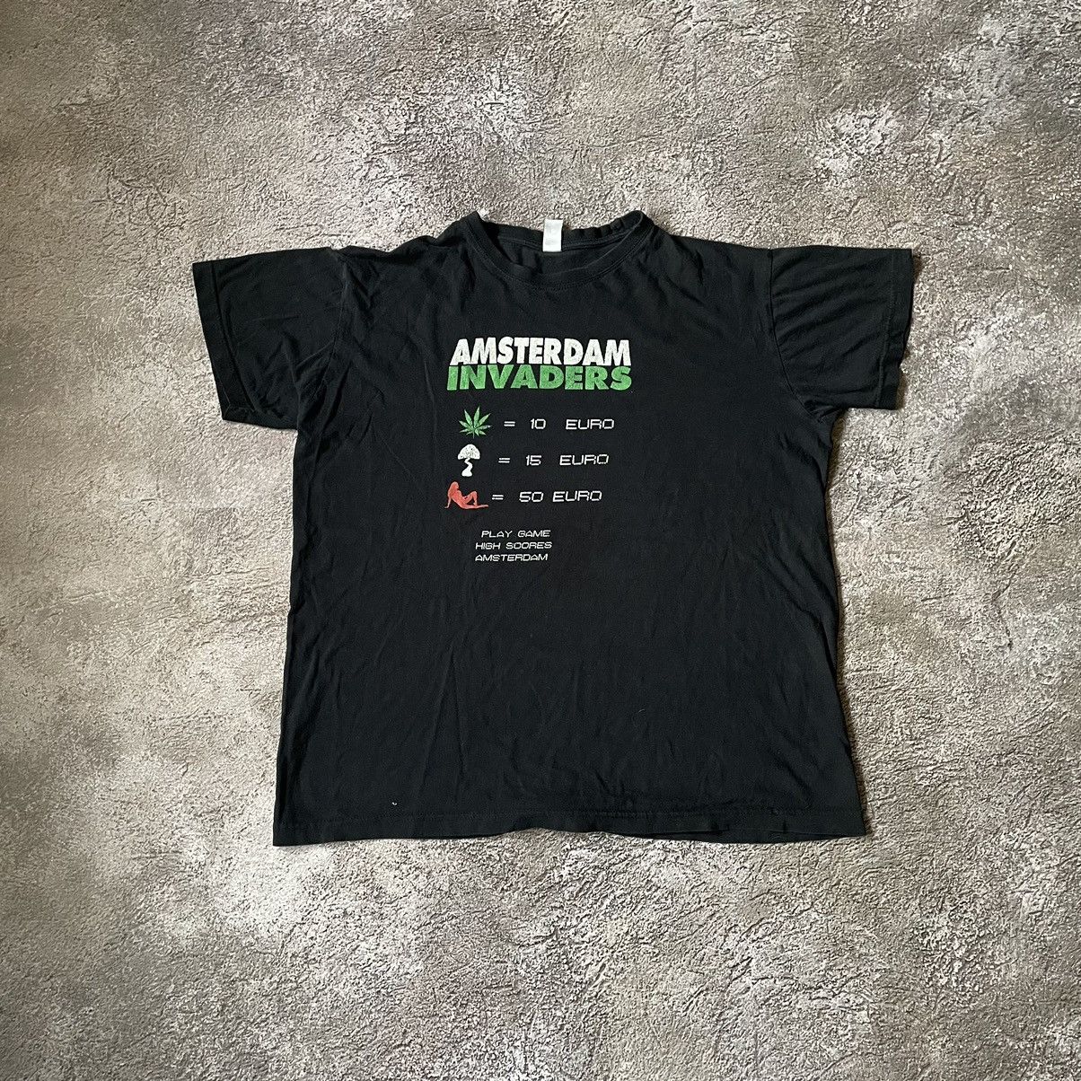 Vintage Vintage Y2K Amsterdam Invaders Graphic Tee Streetwear Slim L Size US L / EU 52-54 / 3 - 2 Thumbnail