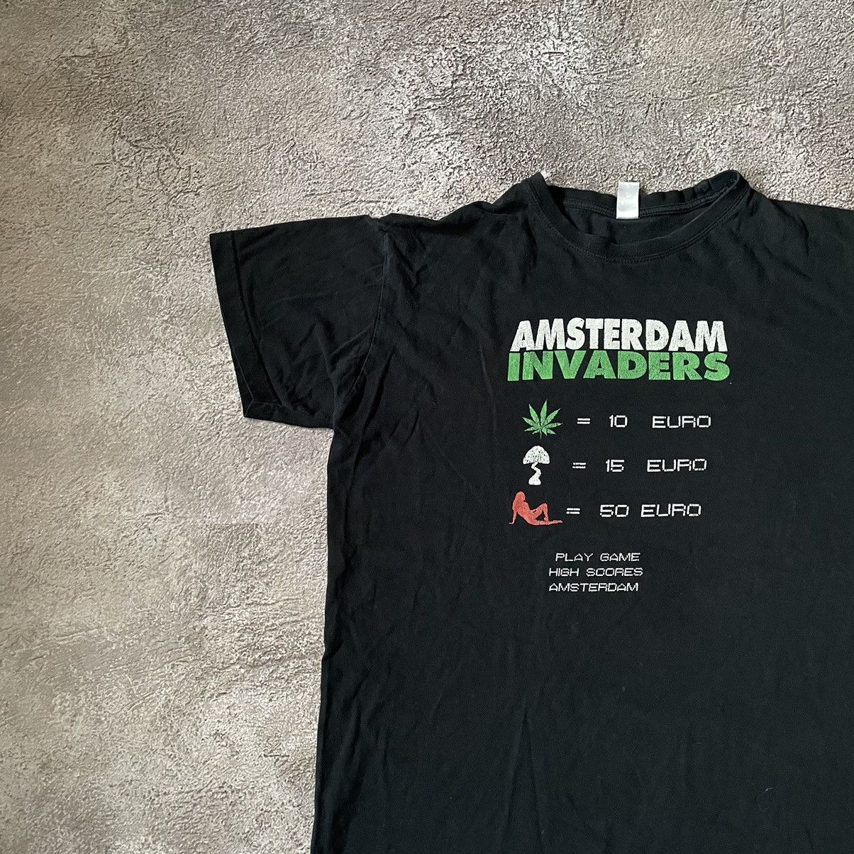 Vintage Vintage Y2K Amsterdam Invaders Graphic Tee Streetwear Slim L Size US L / EU 52-54 / 3 - 4 Thumbnail