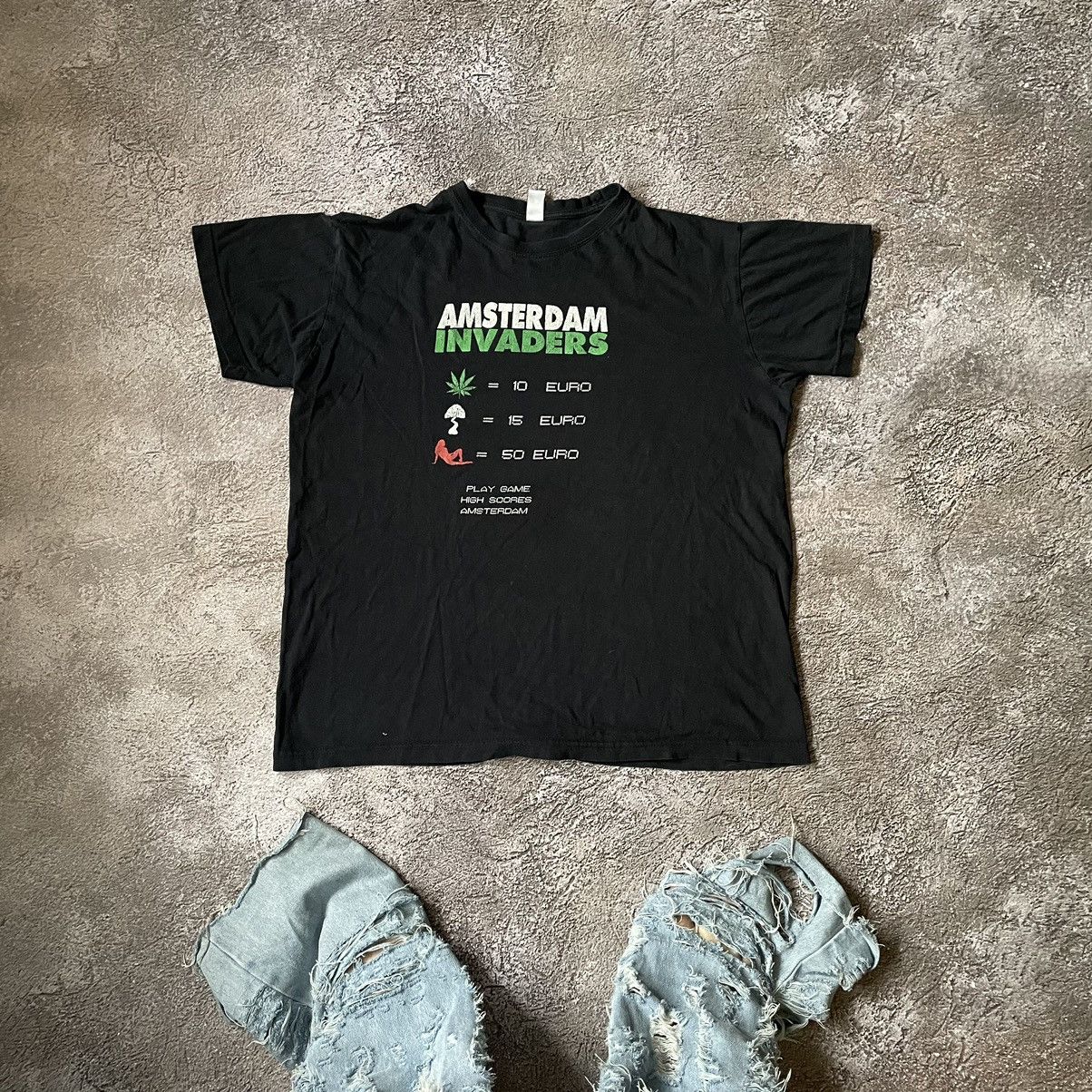 Vintage Vintage Y2K Amsterdam Invaders Graphic Tee Streetwear Slim L Size US L / EU 52-54 / 3 - 1 Thumbnail