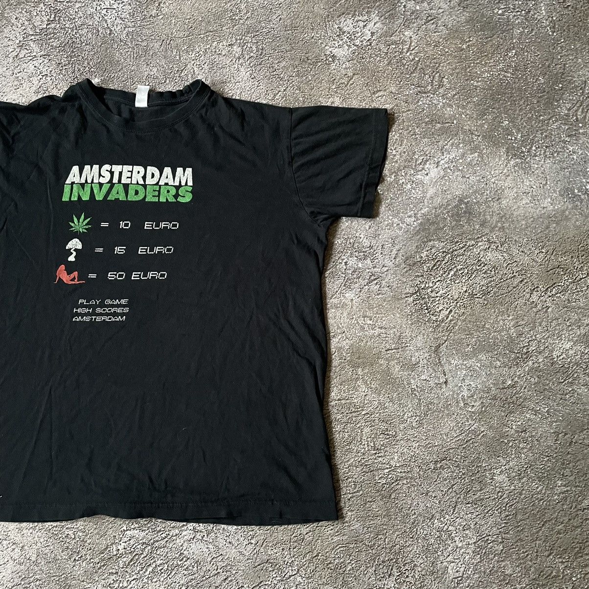 Vintage Vintage Y2K Amsterdam Invaders Graphic Tee Streetwear Slim L Size US L / EU 52-54 / 3 - 3 Thumbnail