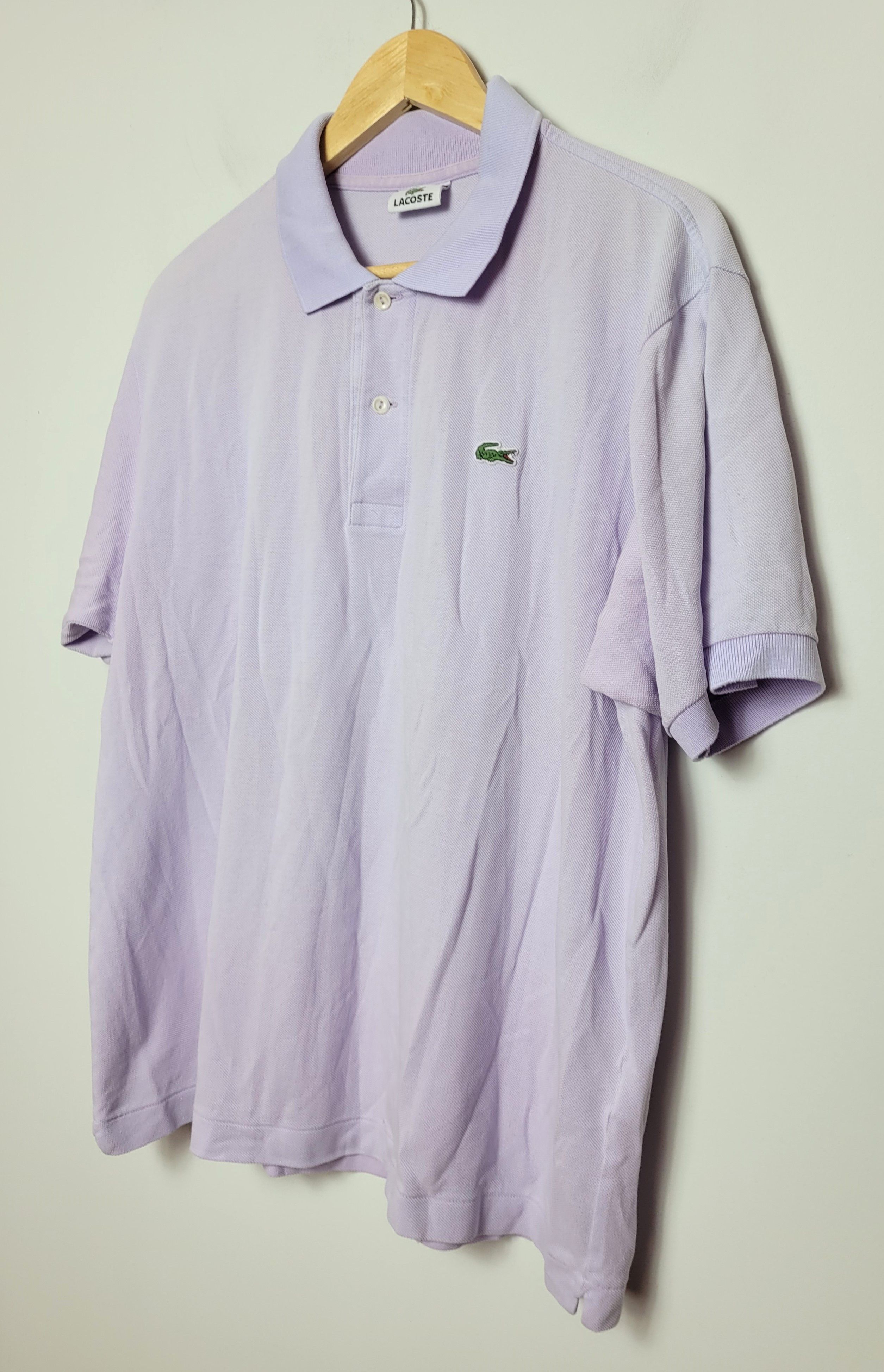 Lacoste × Vintage Lacoste lavender purple polo t-shirt Size US XL / EU 56 / 4 - 2 Thumbnail