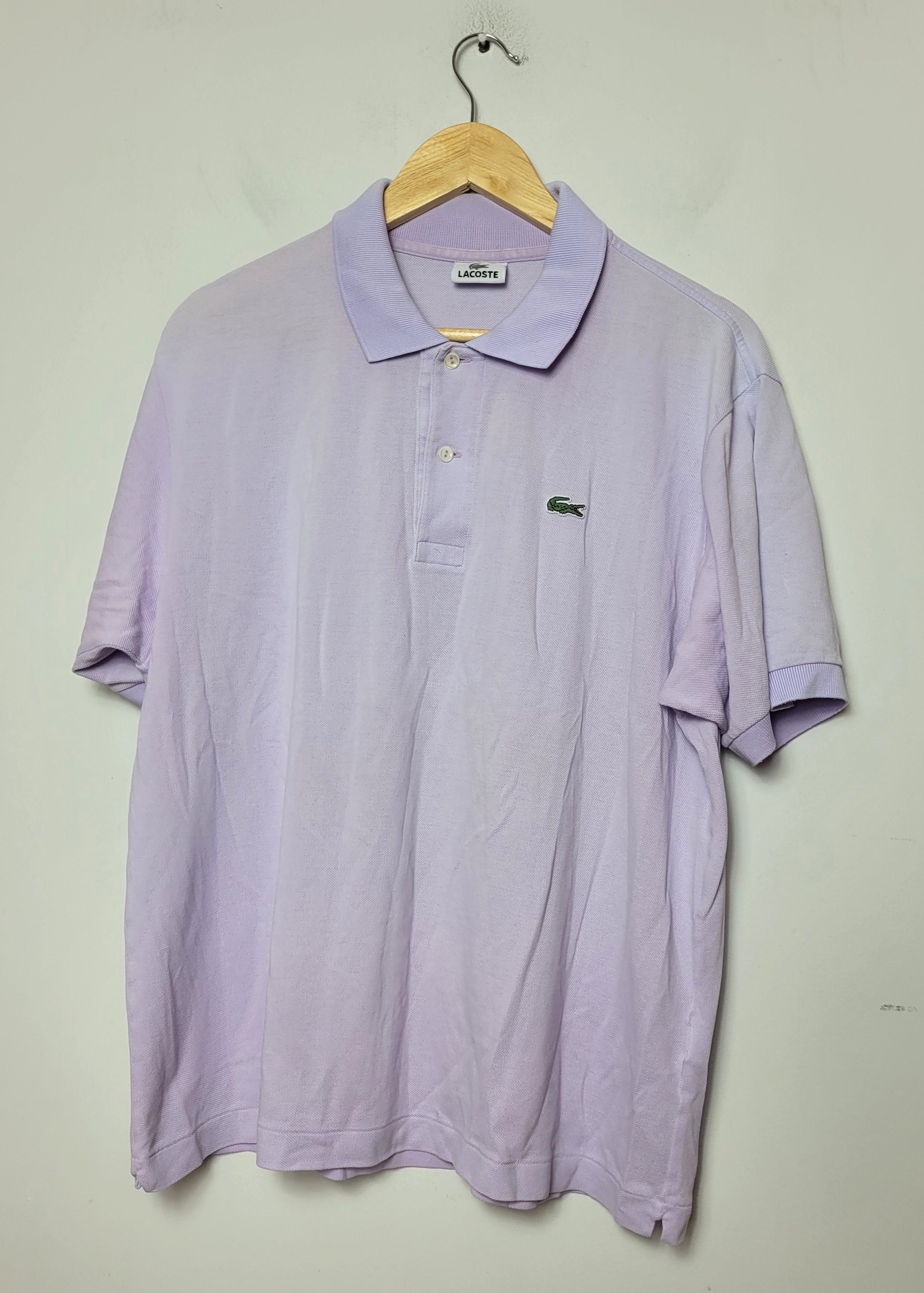 Lacoste × Vintage Lacoste lavender purple polo t-shirt Size US XL / EU 56 / 4 - 1 Thumbnail