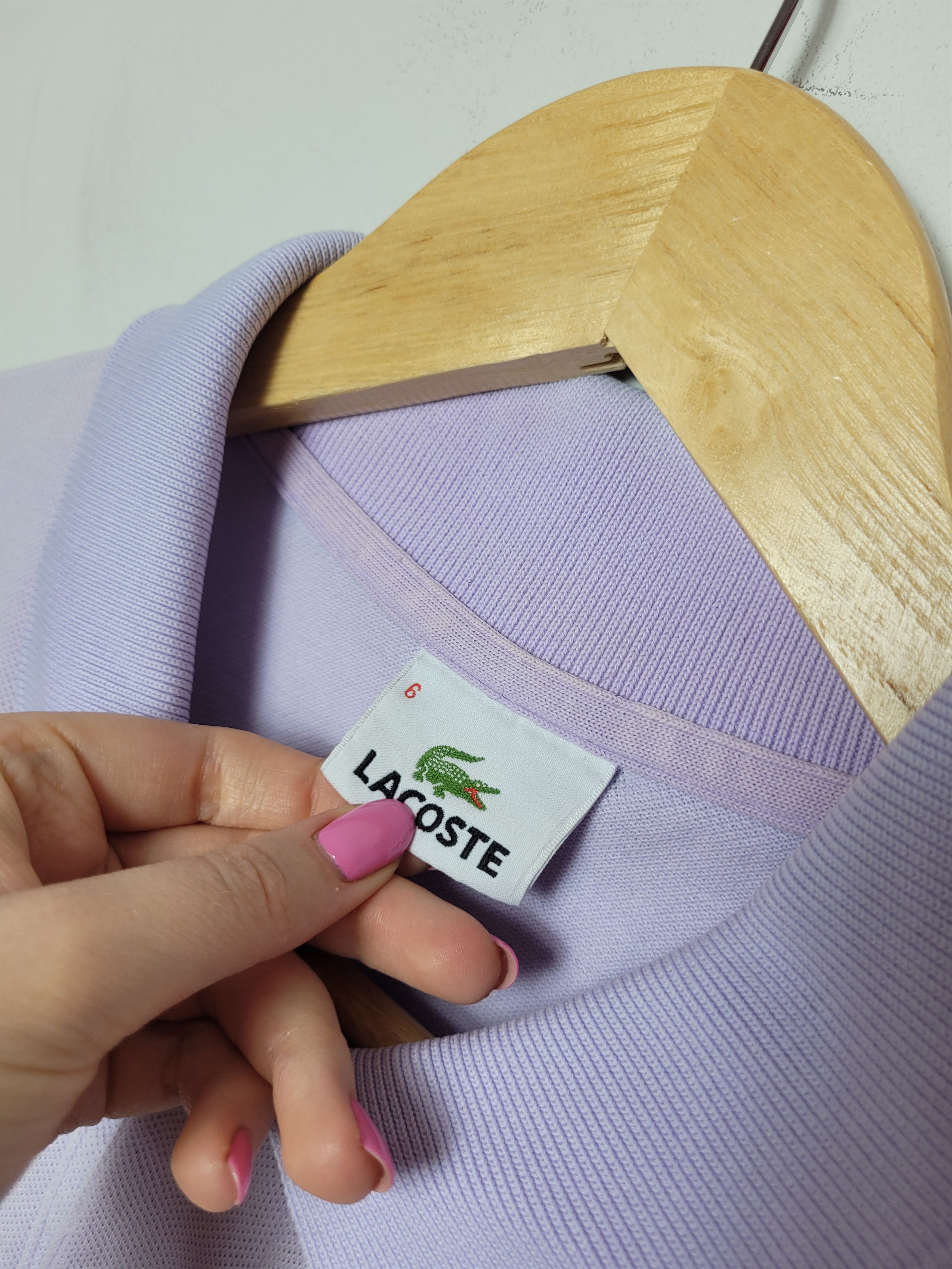 Lacoste × Vintage Lacoste lavender purple polo t-shirt Size US XL / EU 56 / 4 - 5 Thumbnail