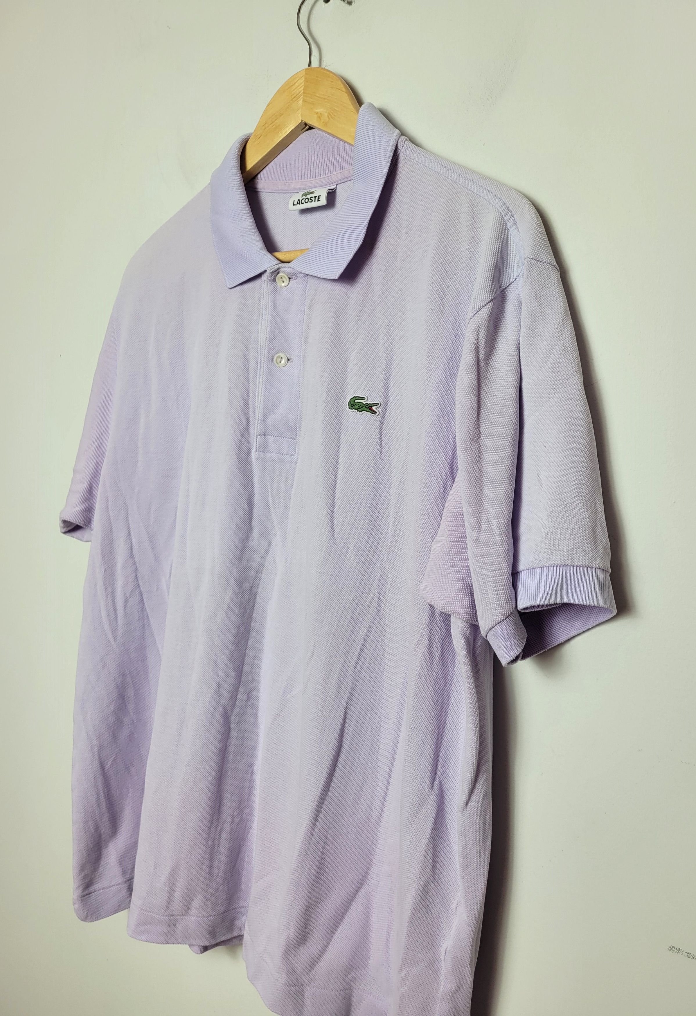 Lacoste × Vintage Lacoste lavender purple polo t-shirt Size US XL / EU 56 / 4 - 4 Thumbnail