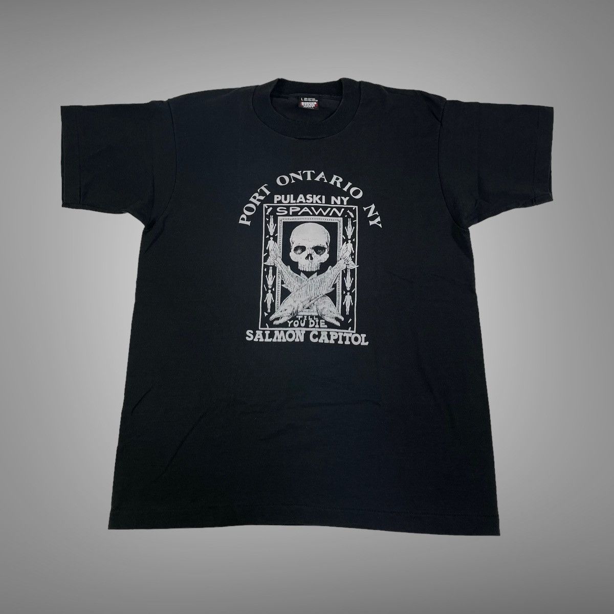 Vintage 90s port Ontario skull t shirt