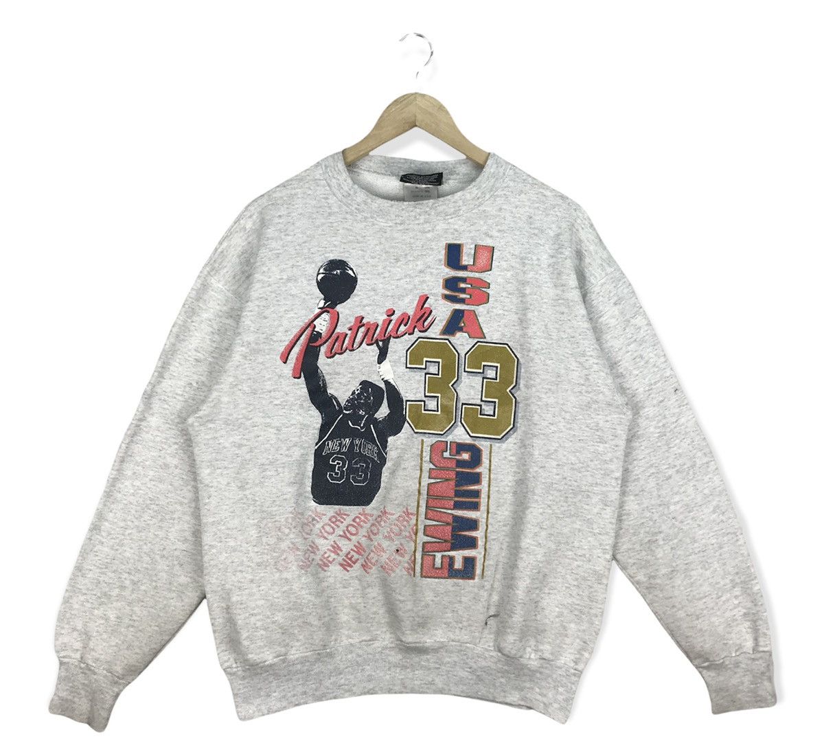 NBA Vintage 90s Patrick Ewing Basketball Usa Sweatshirt Size US M / EU 48-50 / 2 - 1 Thumbnail