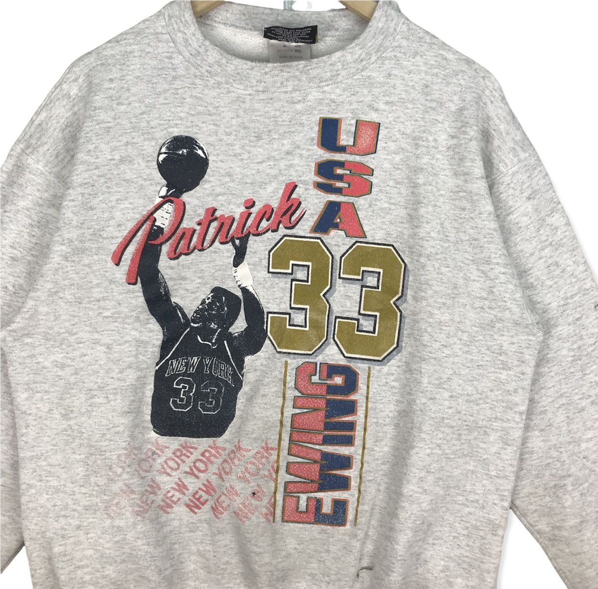 NBA Vintage 90s Patrick Ewing Basketball Usa Sweatshirt Size US M / EU 48-50 / 2 - 3 Thumbnail