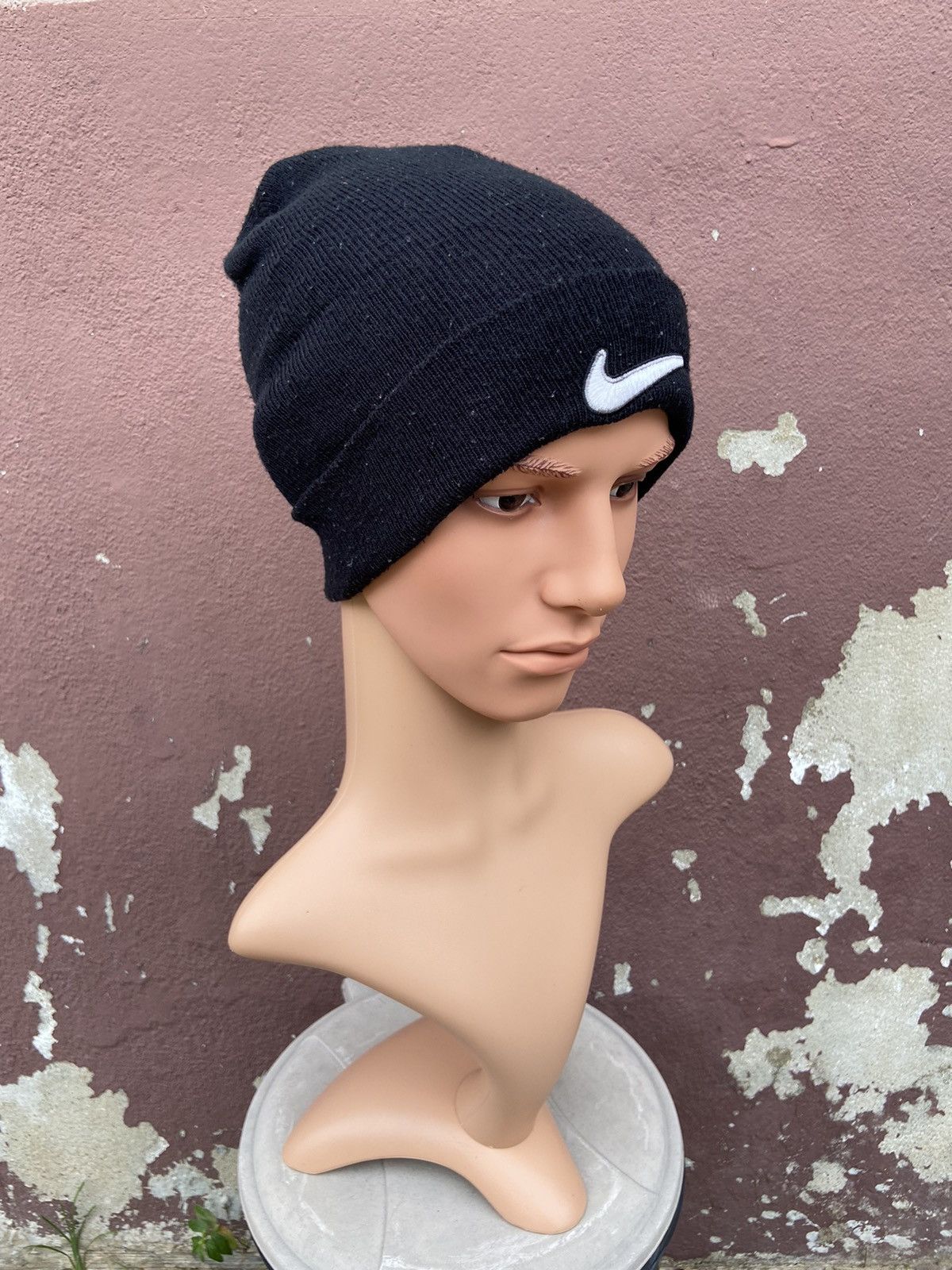 Vintage Nike Big Swoosh Logo Beanie Hat