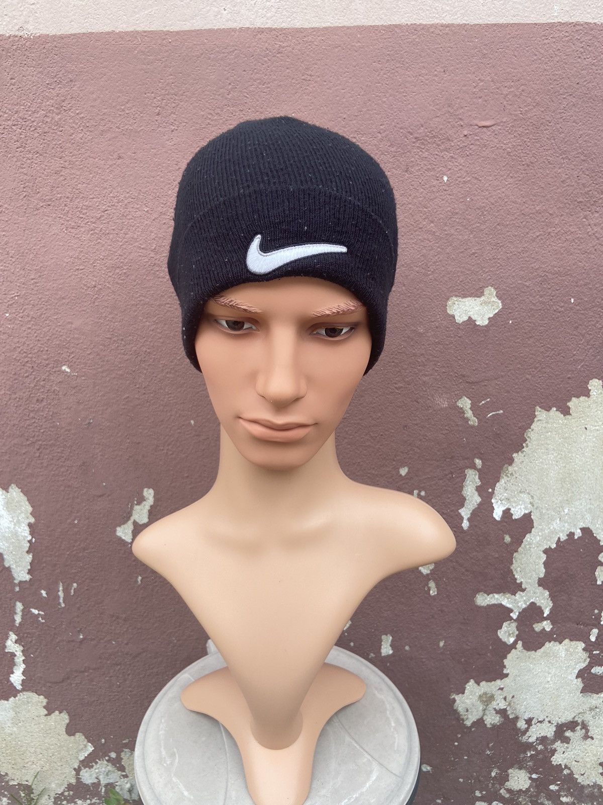 Nike Vintage Nike Big Swoosh Logo Beanie Hat Size ONE SIZE - 2 Thumbnail