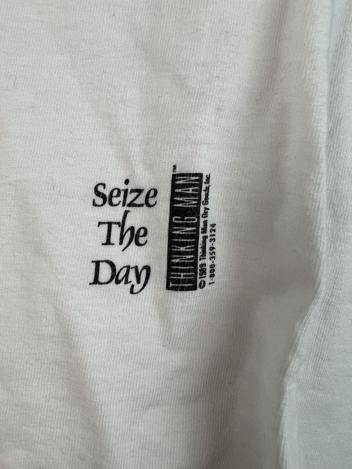 Vintage Vintage Carpe Diem thinking man 80s tshirt Size US L / EU 52-54 / 3 - 4 Thumbnail