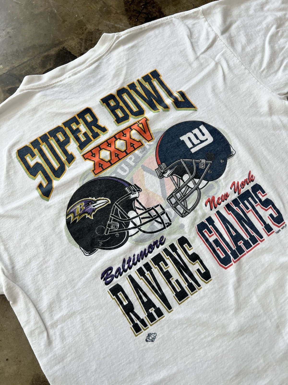 Vintage 2001 Ravens VS. Giants Super Bowl Tee Sz XL - ShopperBoard