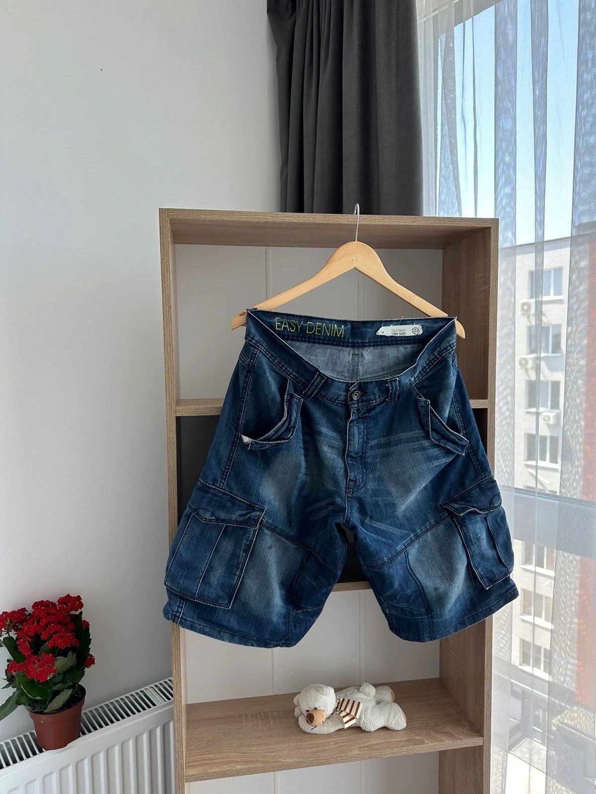 Vintage Japanese Cargo Multi-pocket Denim Shorts