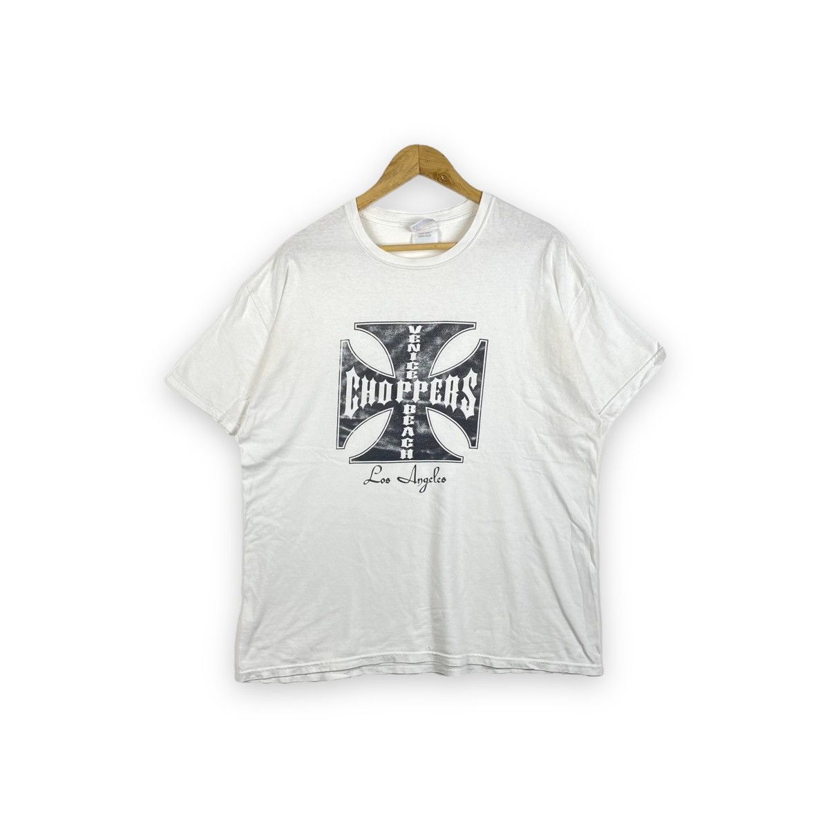 image of Venice Beach Choppers Los Angeles West Choppers Tee in White, Men's (Size XL)