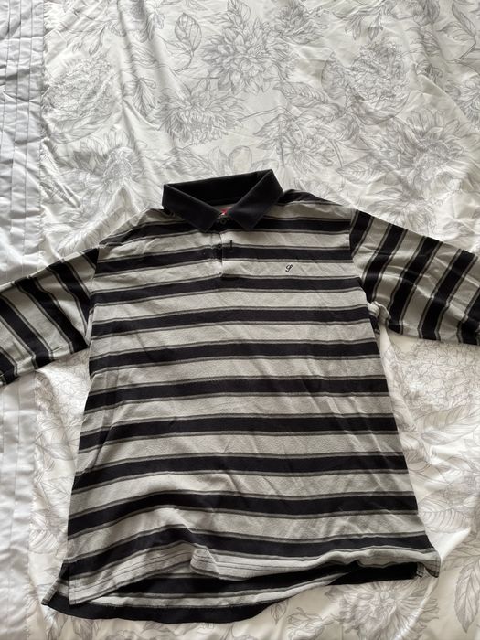 Supreme Supreme Striped L/S Polo Black | Grailed