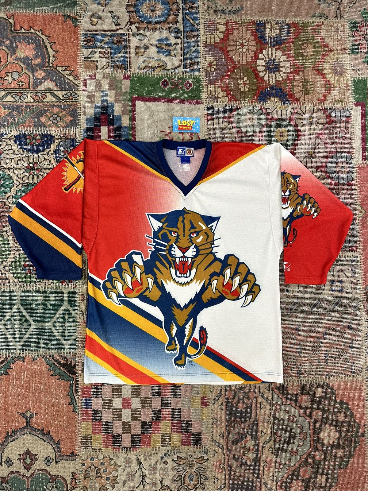 image of ‘90S Vintage Nhl Starter Florida Panthers All Over Jersey, Men's (Size Large)