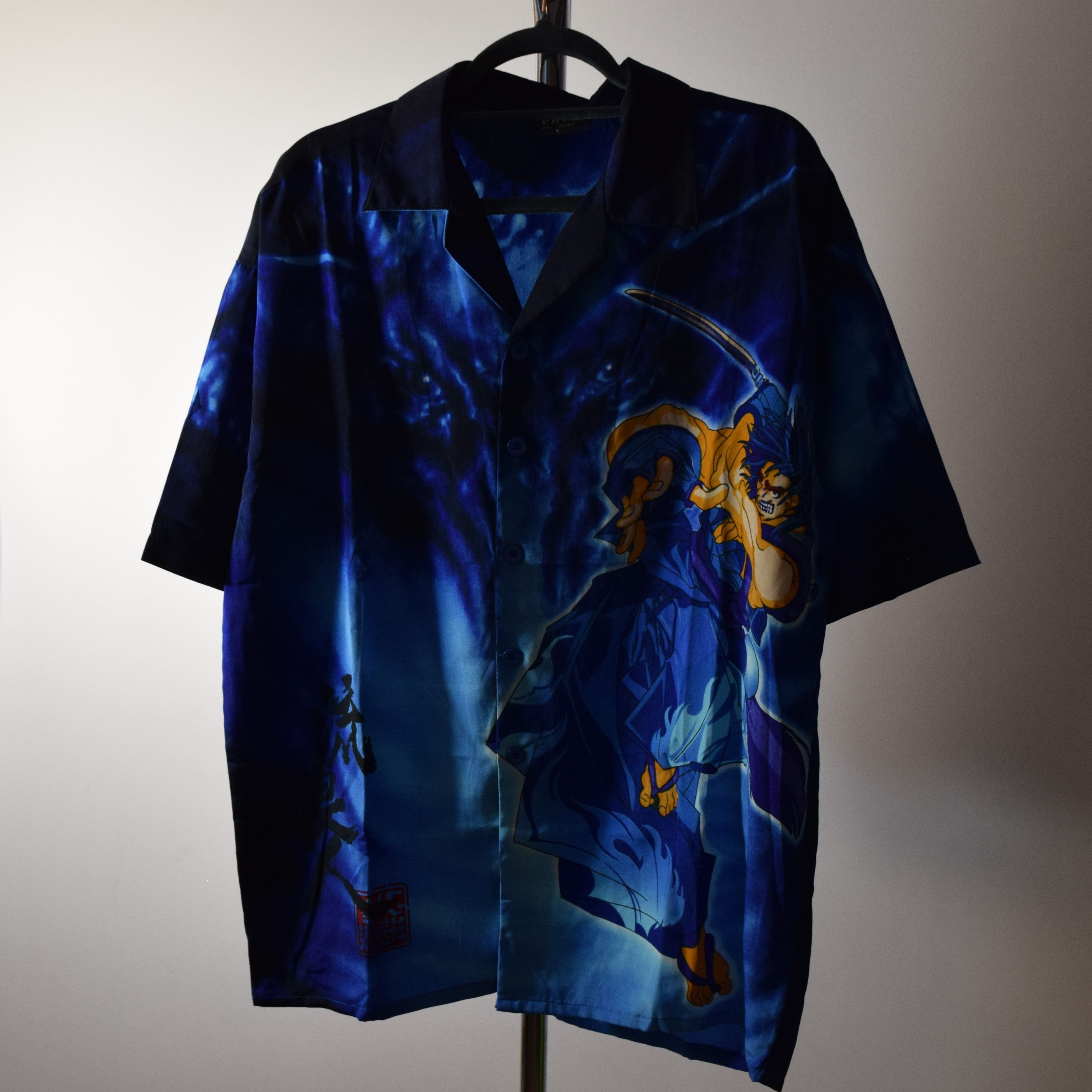 Japanese Brand × Rap Tees × Vintage Vintage Y2k Johny Blaze Anime Rap Oversize L Button Shirt Size US L / EU 52-54 / 3 - 1 Thumbnail