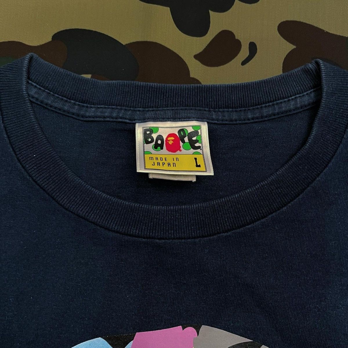 Bape BAPE OG MULTI CAMO BIG APE HEAD TEE Size US L / EU 52-54 / 3 - 3 Thumbnail