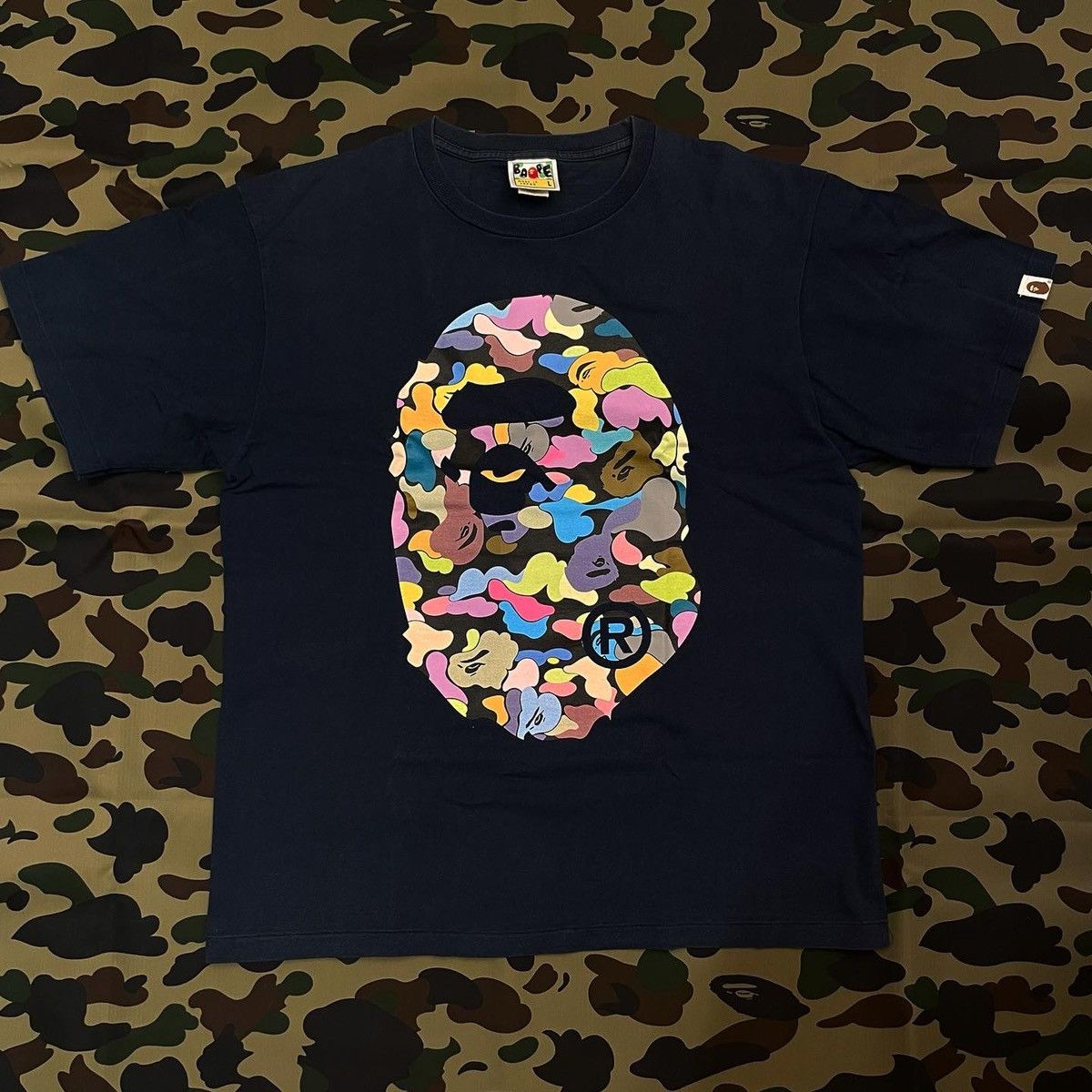 Multi camo bape shirt online