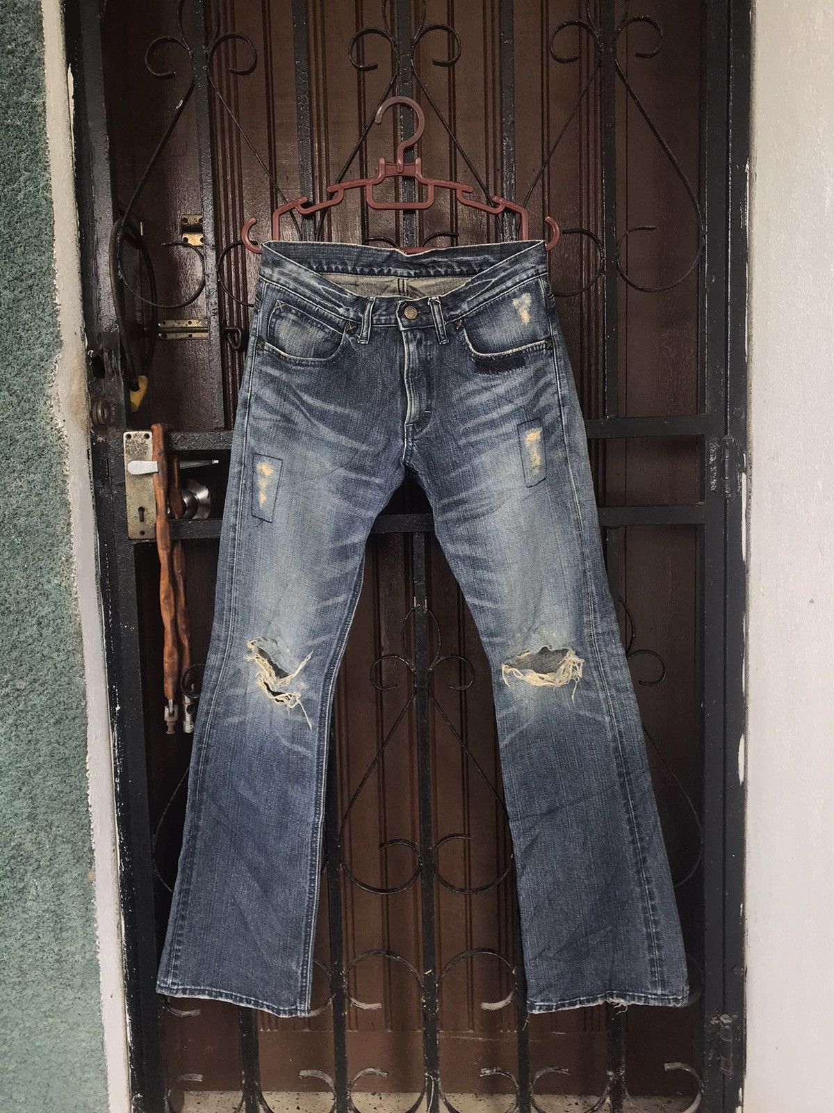 Lee Vtg Lee Riders Distress Denim Jeans Pant Size US 31 - 1 Thumbnail