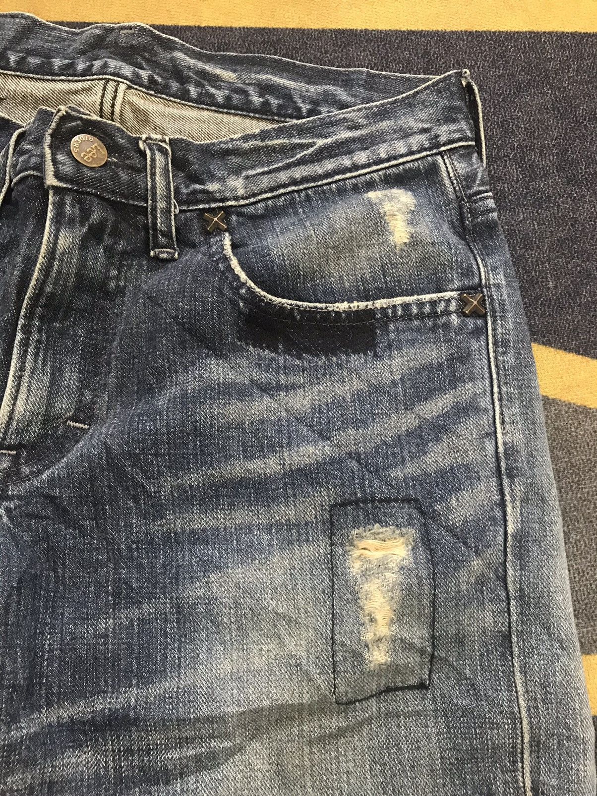 Lee Vtg Lee Riders Distress Denim Jeans Pant Size US 31 - 3 Thumbnail