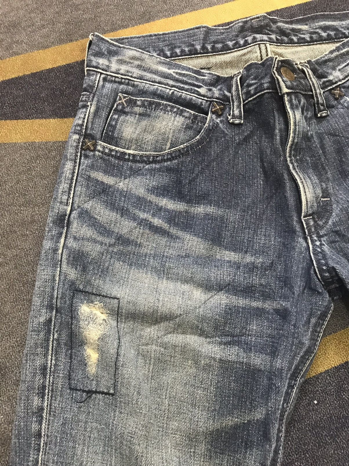 Lee Vtg Lee Riders Distress Denim Jeans Pant Size US 31 - 4 Thumbnail