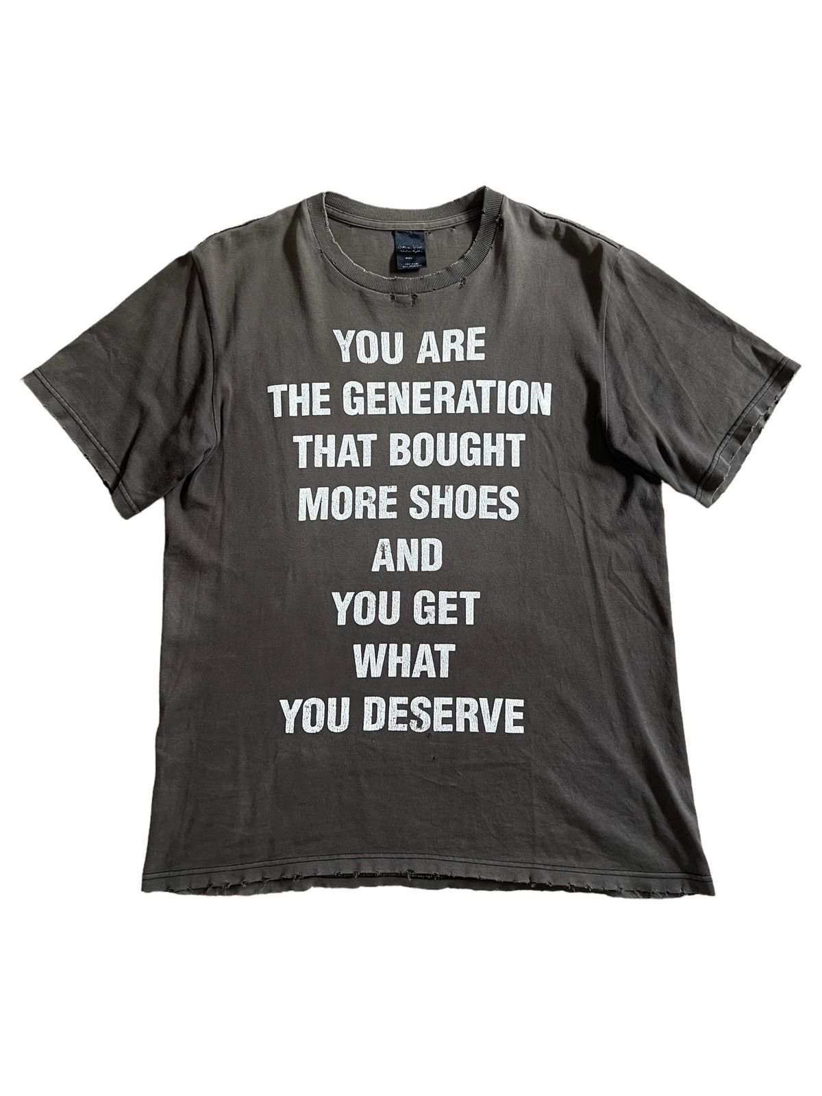 image of Number N Ine Archive 00's You Are The Generation Tee in Grey, Men's (Size Small)