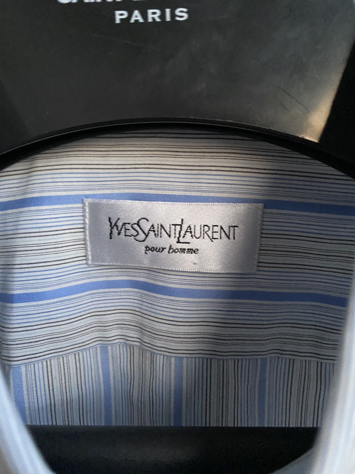 Yves Saint Laurent Summer YSL Shirt Striped Blue Size US XL / EU 56 / 4 - 6 Thumbnail