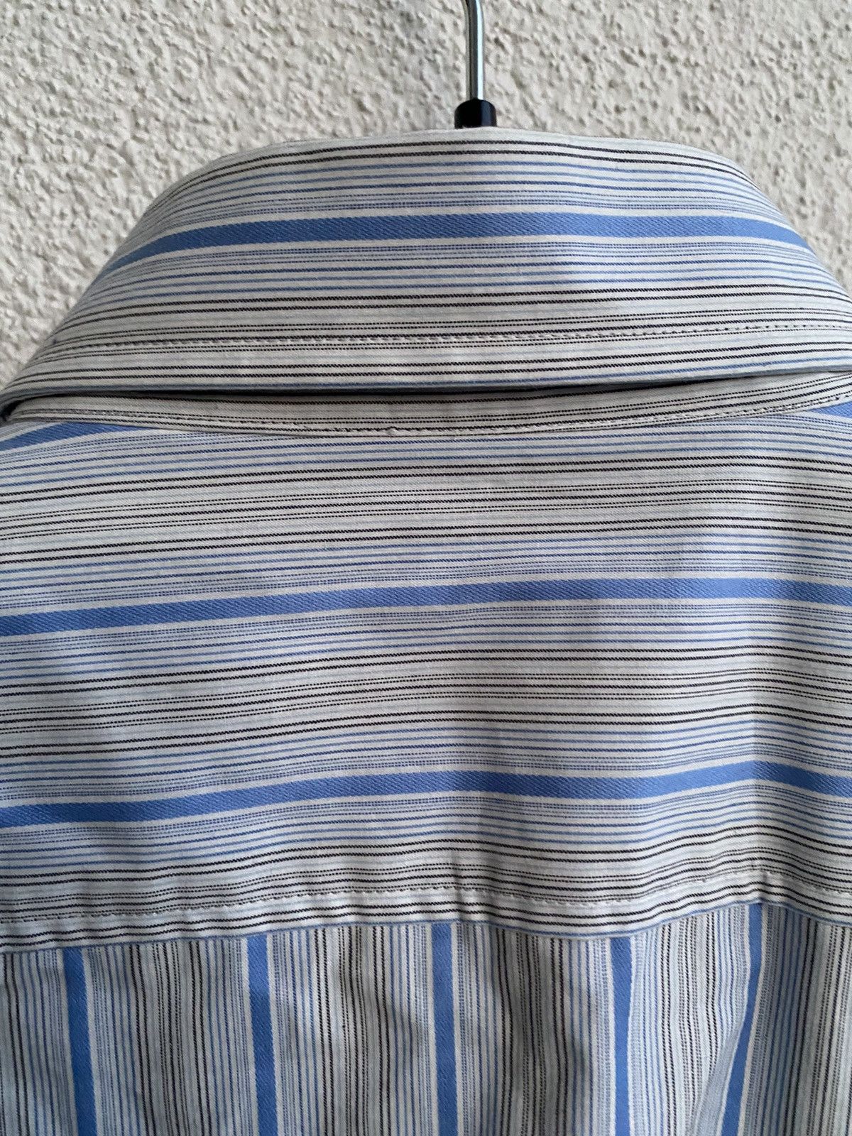 Yves Saint Laurent Summer YSL Shirt Striped Blue Size US XL / EU 56 / 4 - 11 Thumbnail