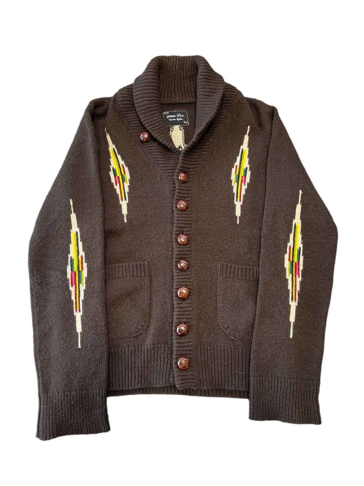 image of Number N Ine Archive Wool Ortega Jacket in Chocolate, Men's (Size Small)