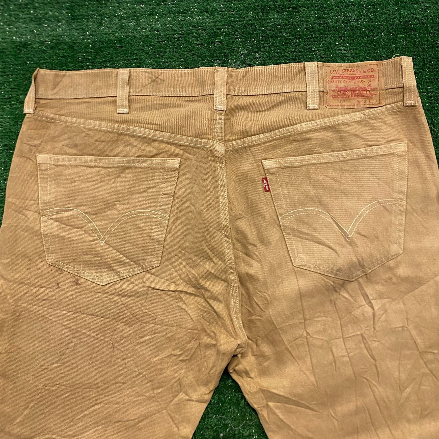 Levi's Levi's 501 Straight Fit Vintage Tan Denim Jeans Work Pants Size US 40 / EU 56 - 7 Thumbnail