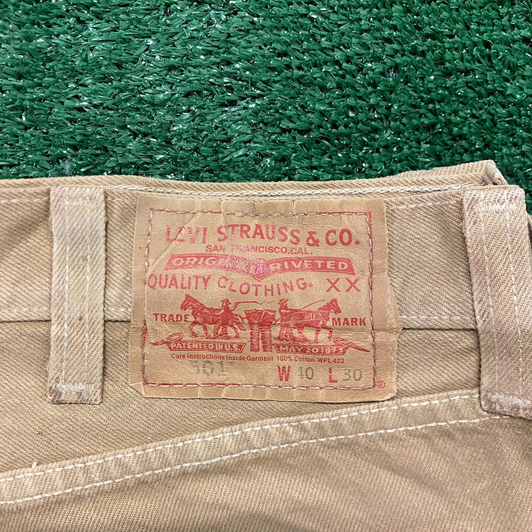 Levi's Levi's 501 Straight Fit Vintage Tan Denim Jeans Work Pants Size US 40 / EU 56 - 2 Thumbnail