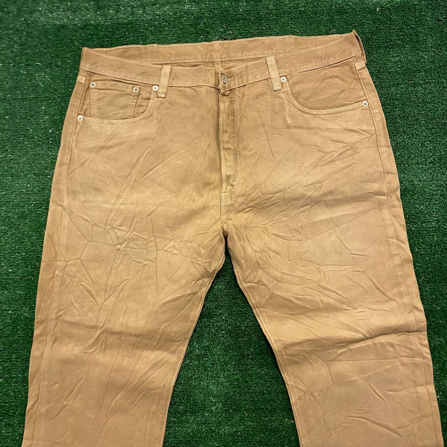 Levi's Levi's 501 Straight Fit Vintage Tan Denim Jeans Work Pants Size US 40 / EU 56 - 4 Thumbnail
