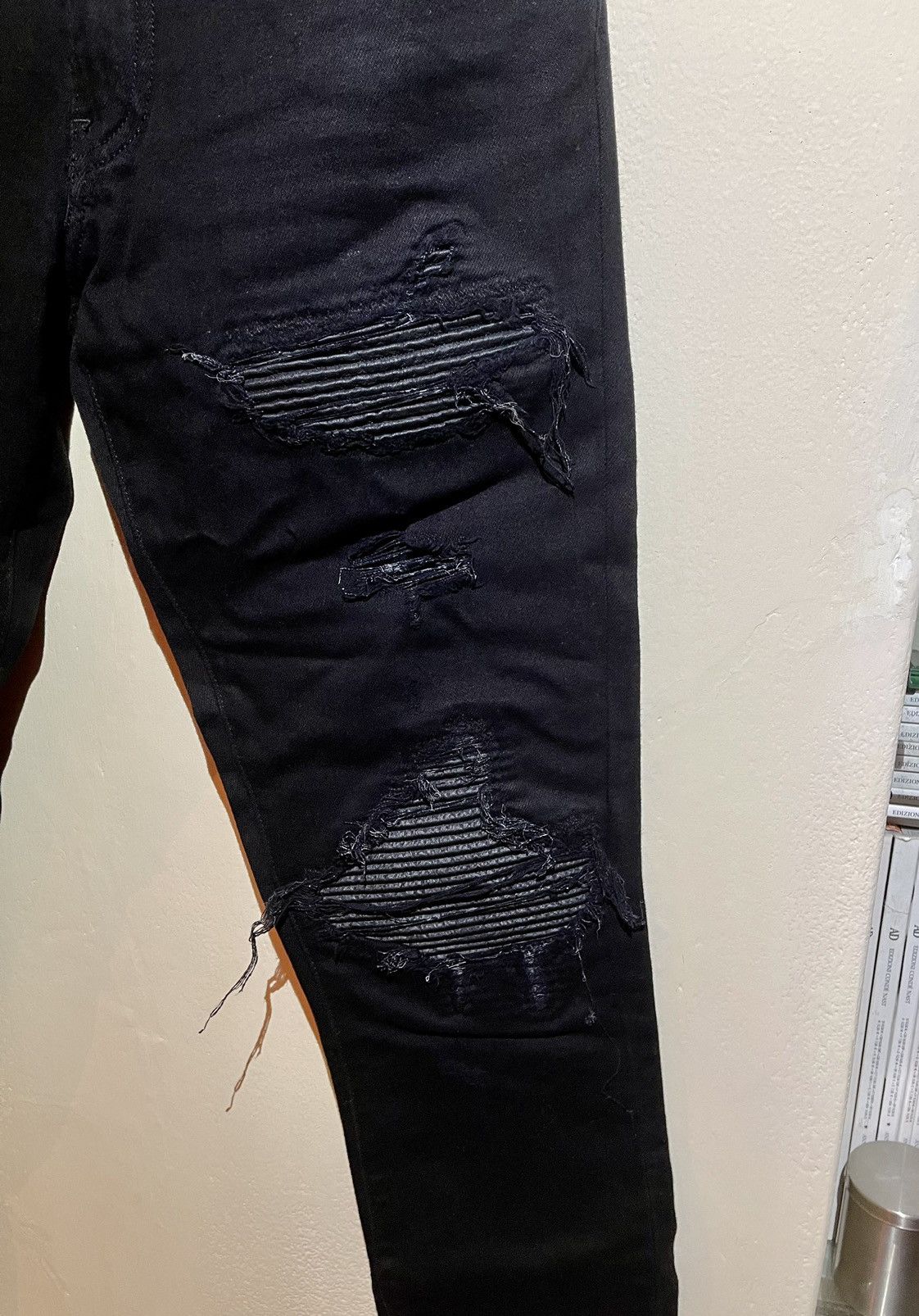 Amiri MX1 Leather Patch Denim Size US 30 / EU 46 - 4 Thumbnail