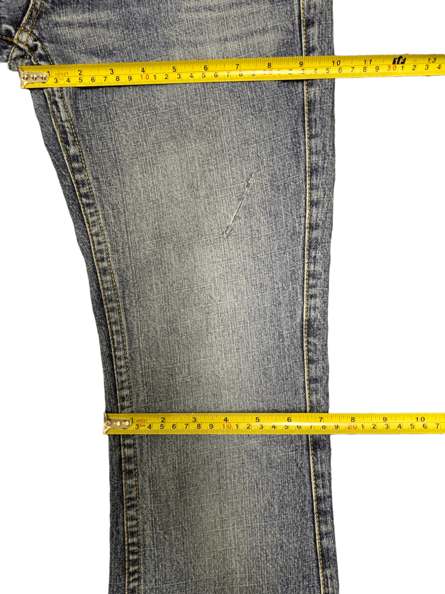 Japanese Brand Vintage Japanese Brand Button Fly Painted Flare Jeans Size 29" - 22 Thumbnail