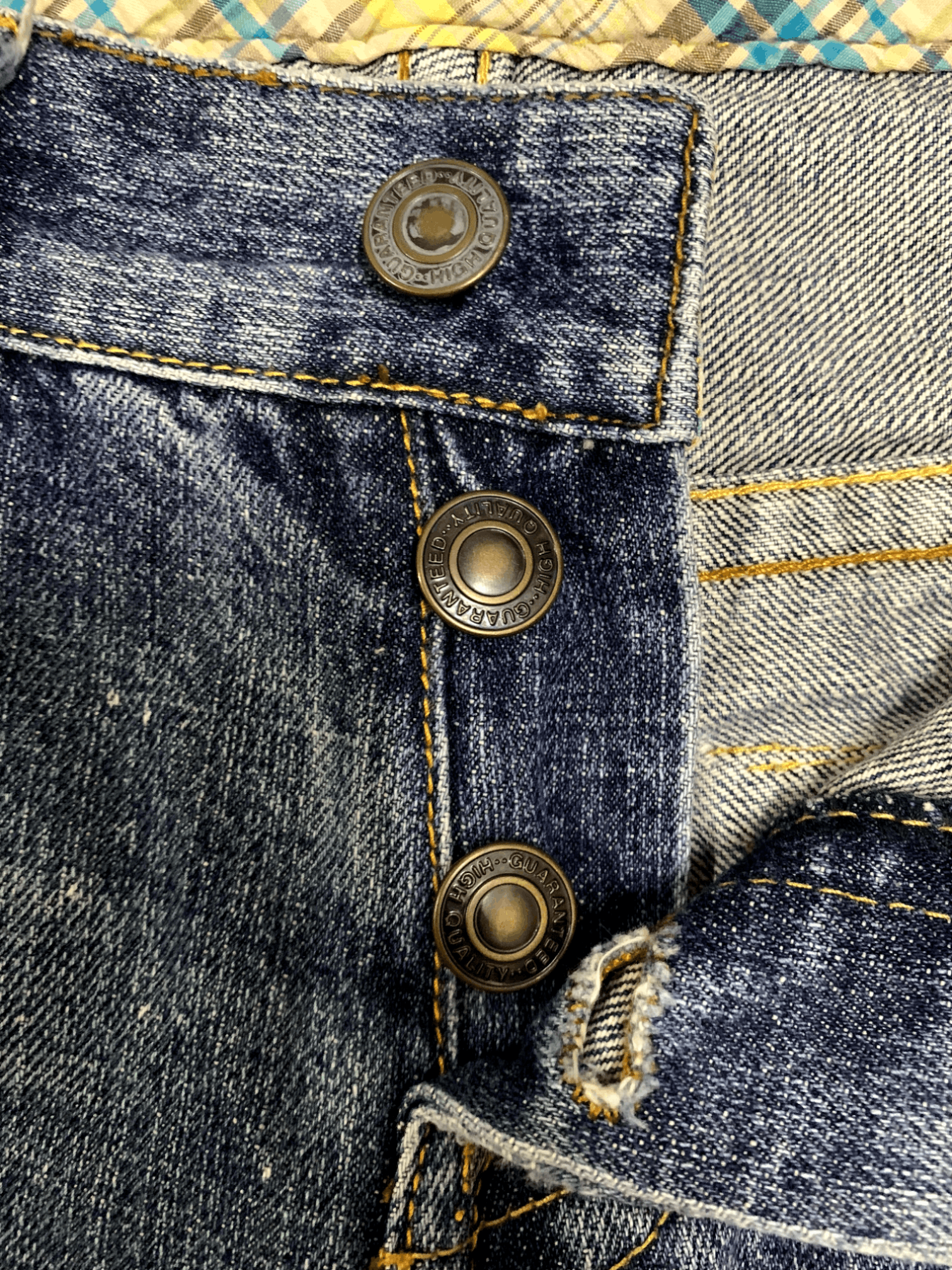 Japanese Brand Vintage Japanese Brand Button Fly Painted Flare Jeans Size 29" - 8 Thumbnail