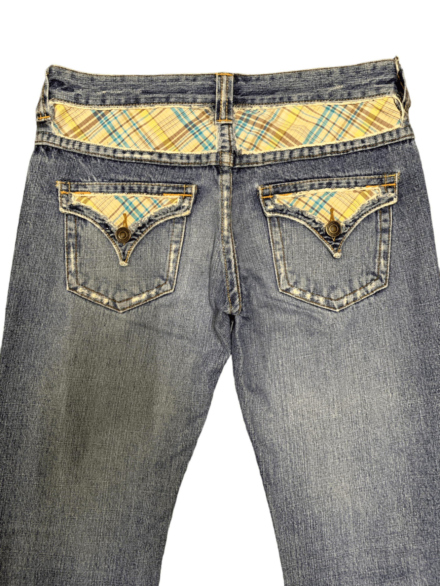 Japanese Brand Vintage Japanese Brand Button Fly Painted Flare Jeans Size 29" - 15 Thumbnail