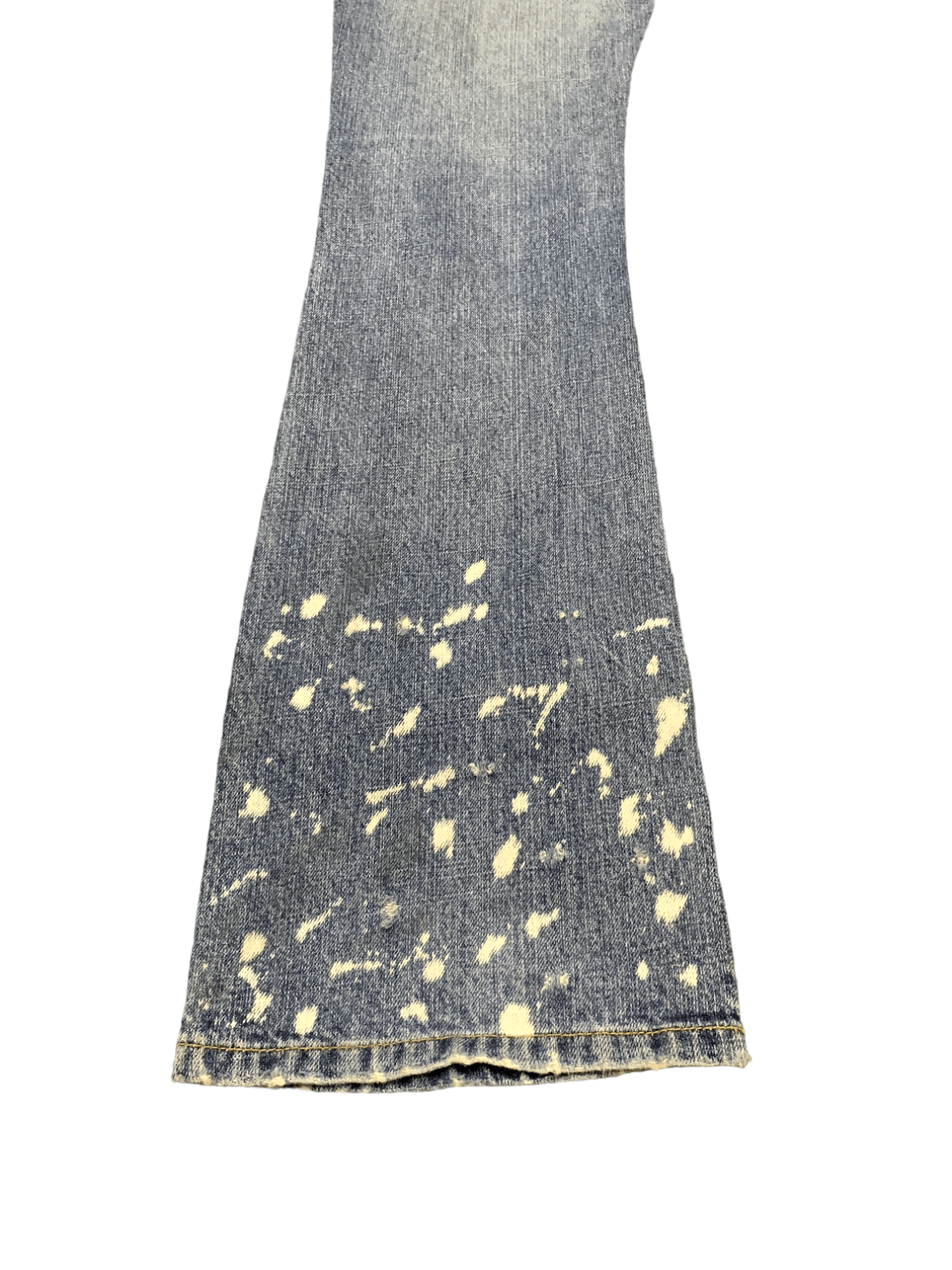 Japanese Brand Vintage Japanese Brand Button Fly Painted Flare Jeans Size 29" - 18 Thumbnail