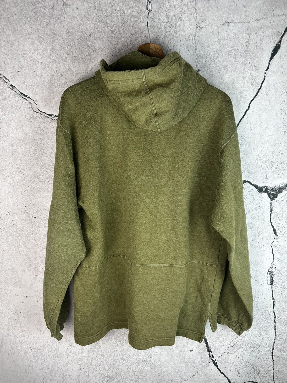 Nike Vintage Green Khaki Nike 90s center swoosh hoodie Size US M / EU 48-50 / 2 - 2 Thumbnail