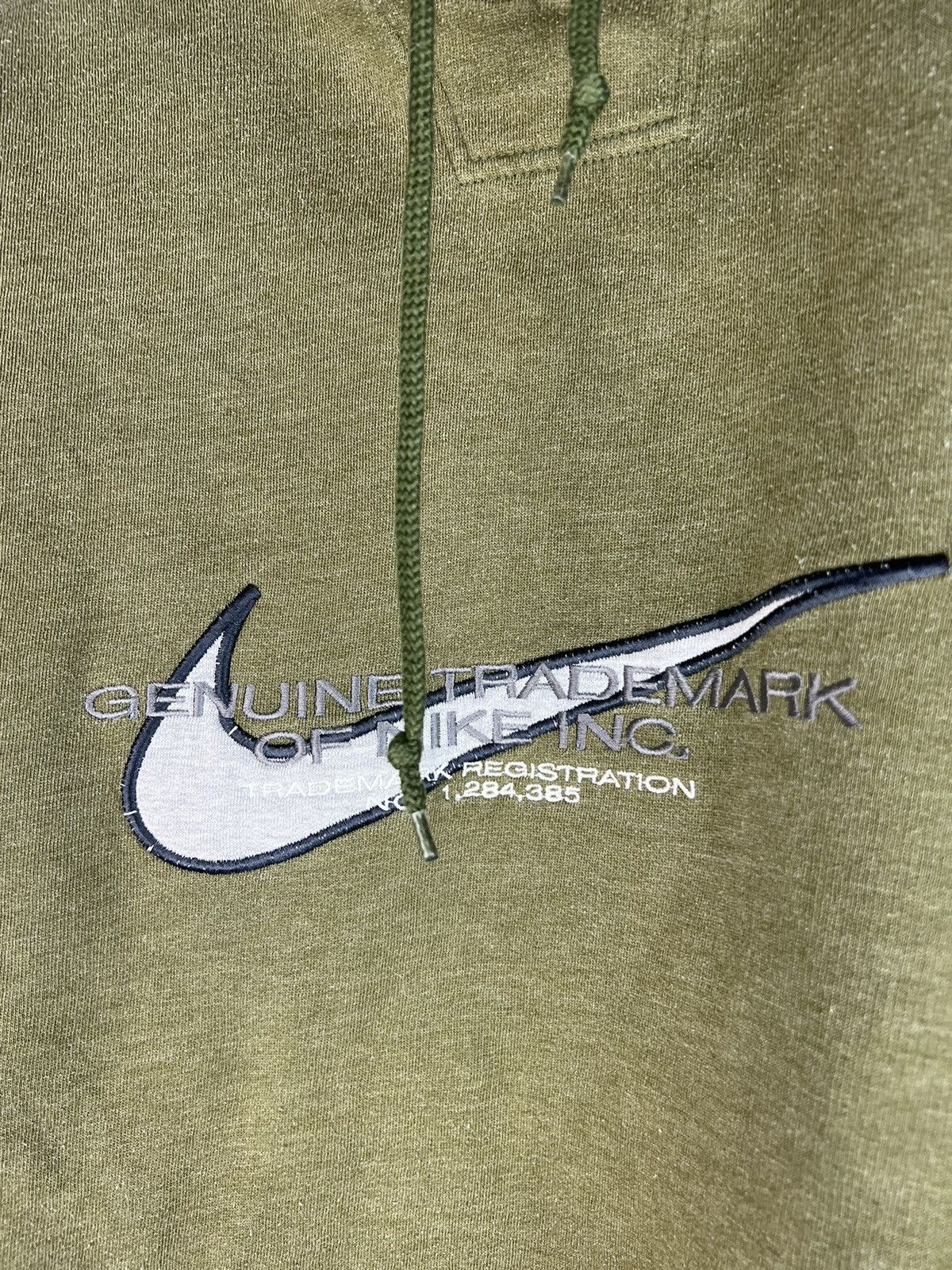 Nike Vintage Green Khaki Nike 90s center swoosh hoodie Size US M / EU 48-50 / 2 - 3 Thumbnail