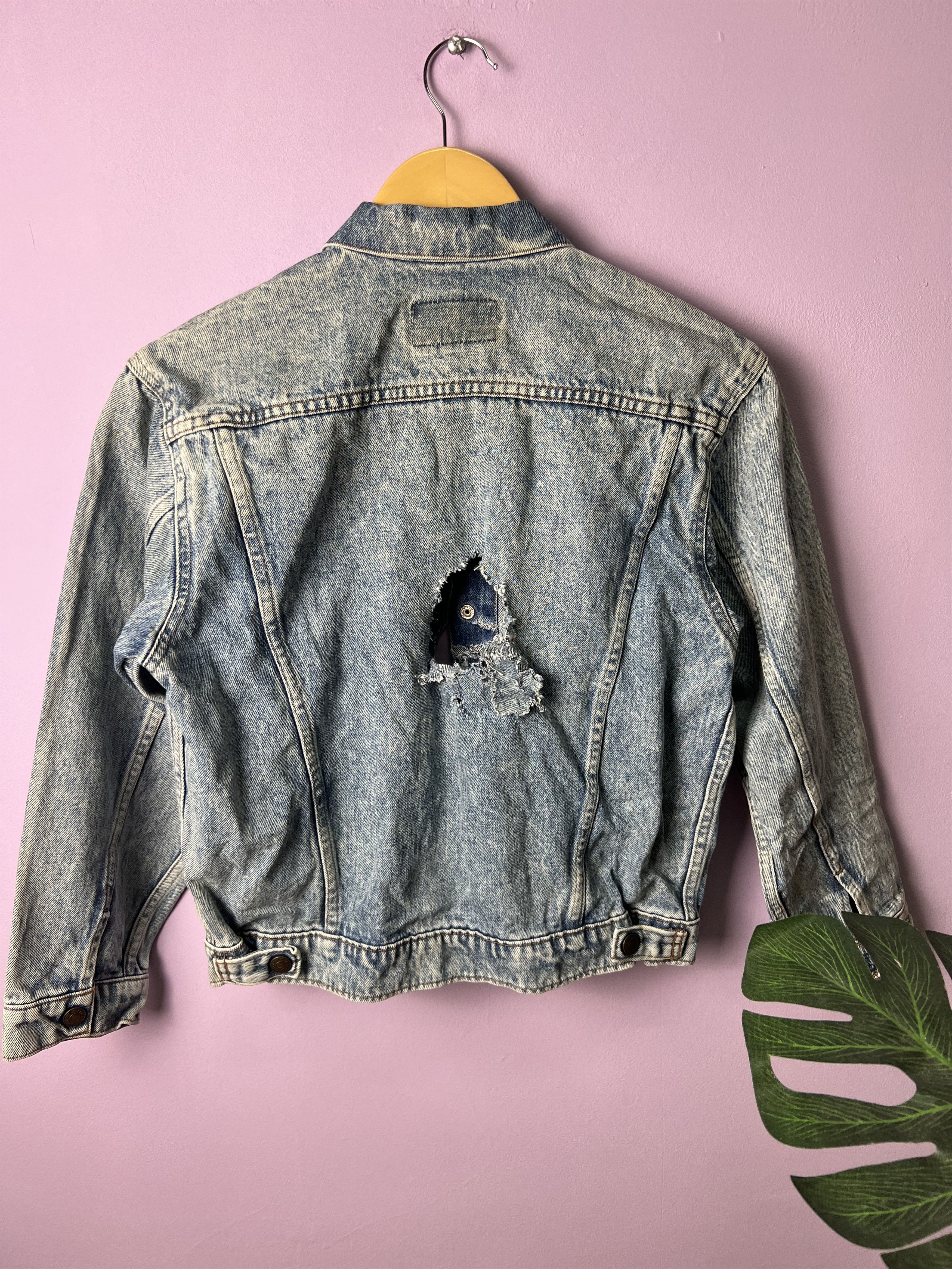 Levi's 🔥Crashed Vintage Levis Denim Trucker Size XS / US 0-2 / IT 36-38 - 3 Thumbnail