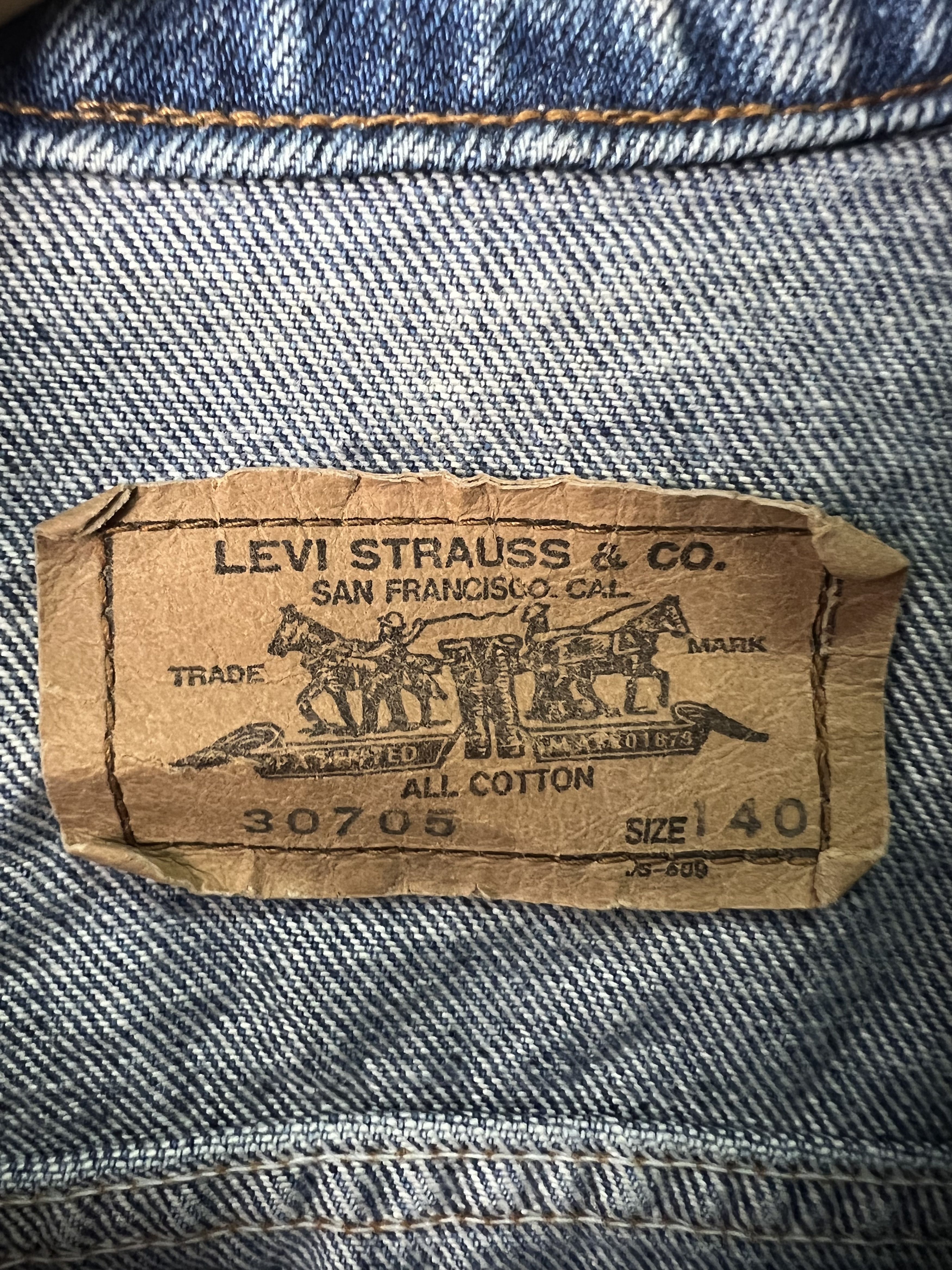 Levi's 🔥Crashed Vintage Levis Denim Trucker Size XS / US 0-2 / IT 36-38 - 18 Thumbnail