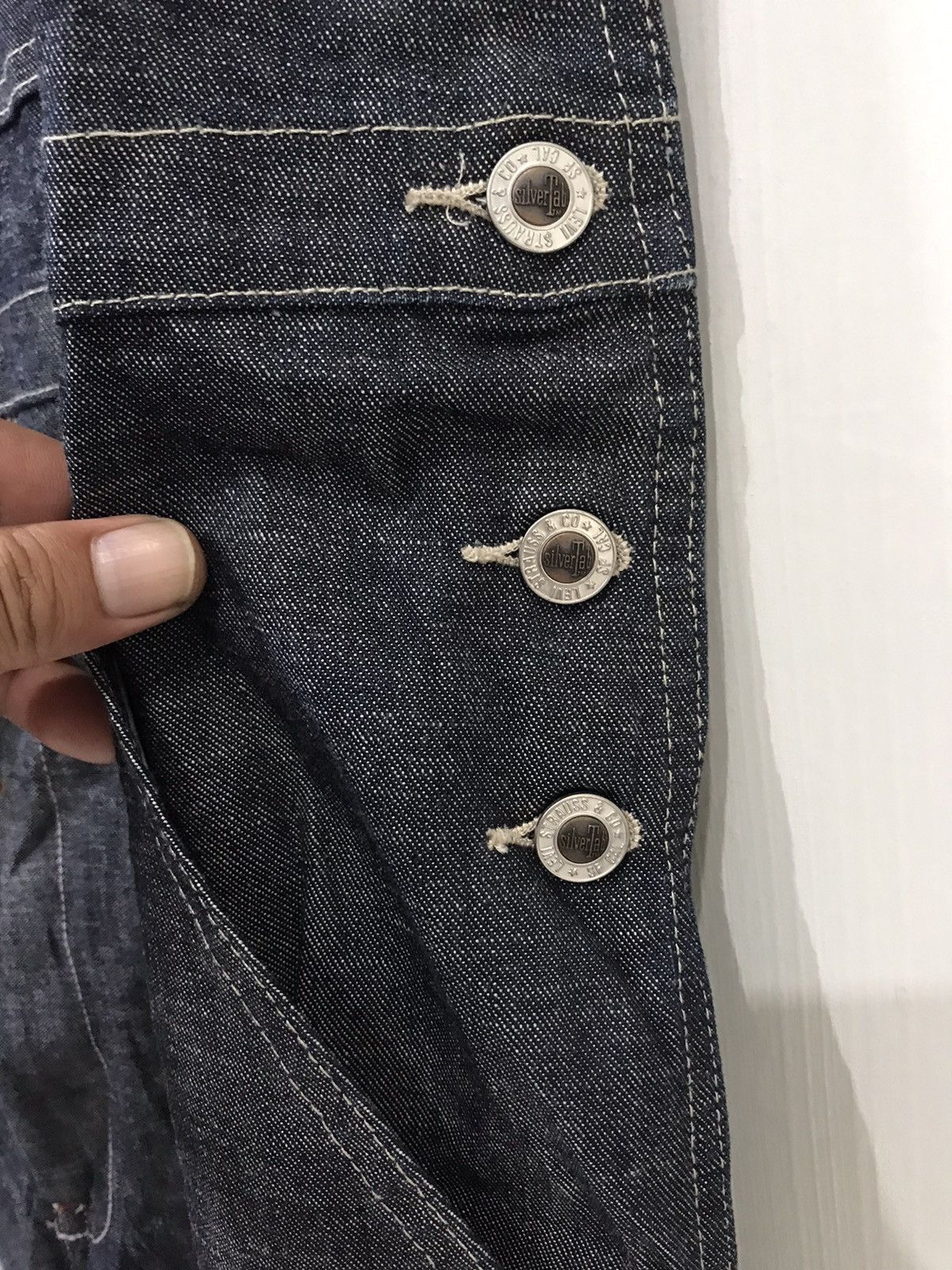 Levi's FOR W37-W39🔥Levis SilverTab Carpenter Light Denim Overall Size US 42 / EU 58 - 4 Thumbnail