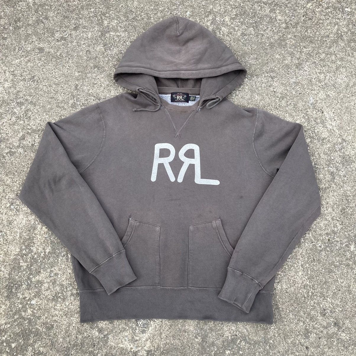 RRL Ralph Lauren Logo Fleece Hoodie | Grailed