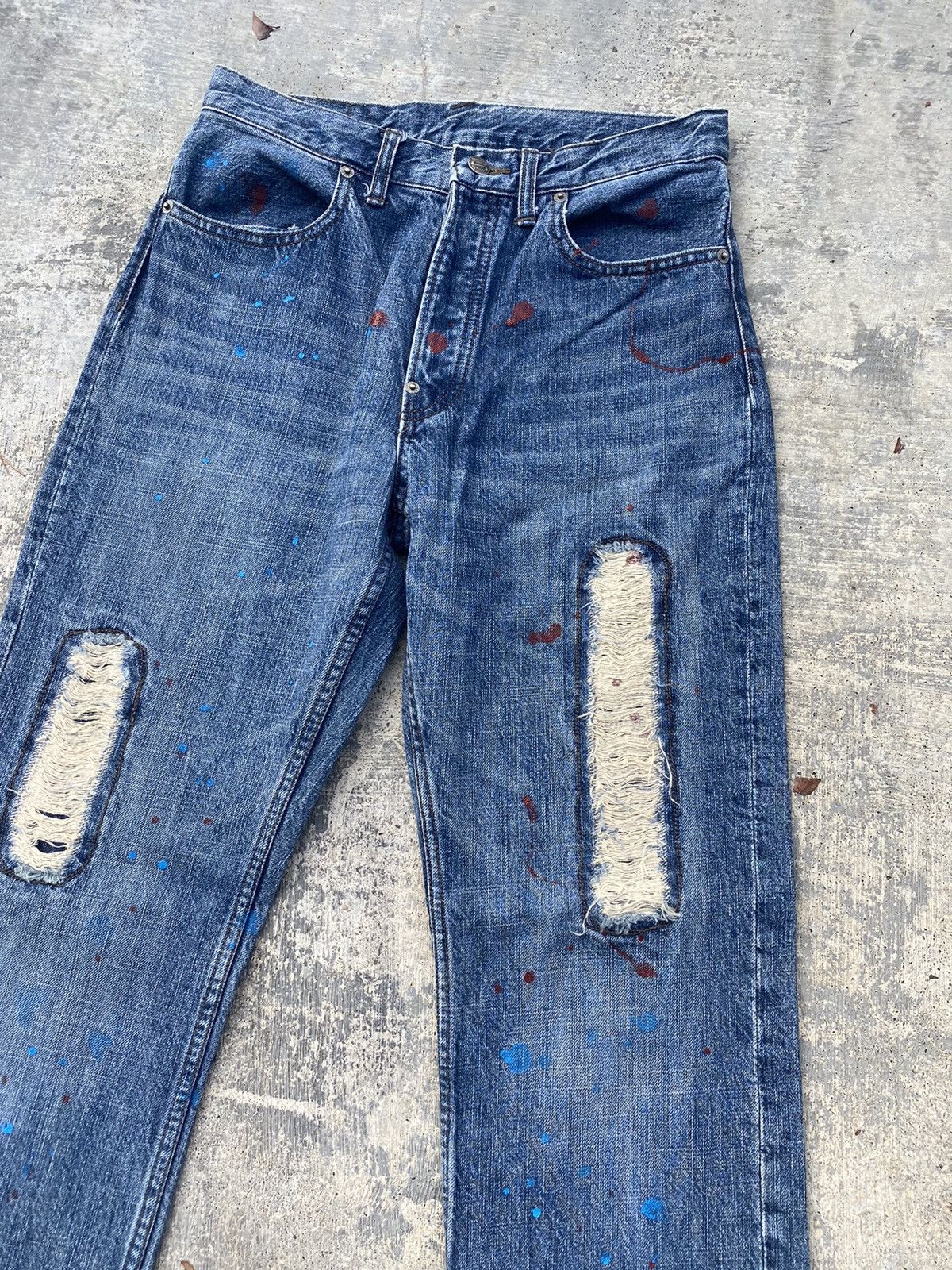 PPFM PPFM DISTRESSED PUNK COWBOY GORPCORE PAINT TORNADO Size US 29 - 4 Thumbnail