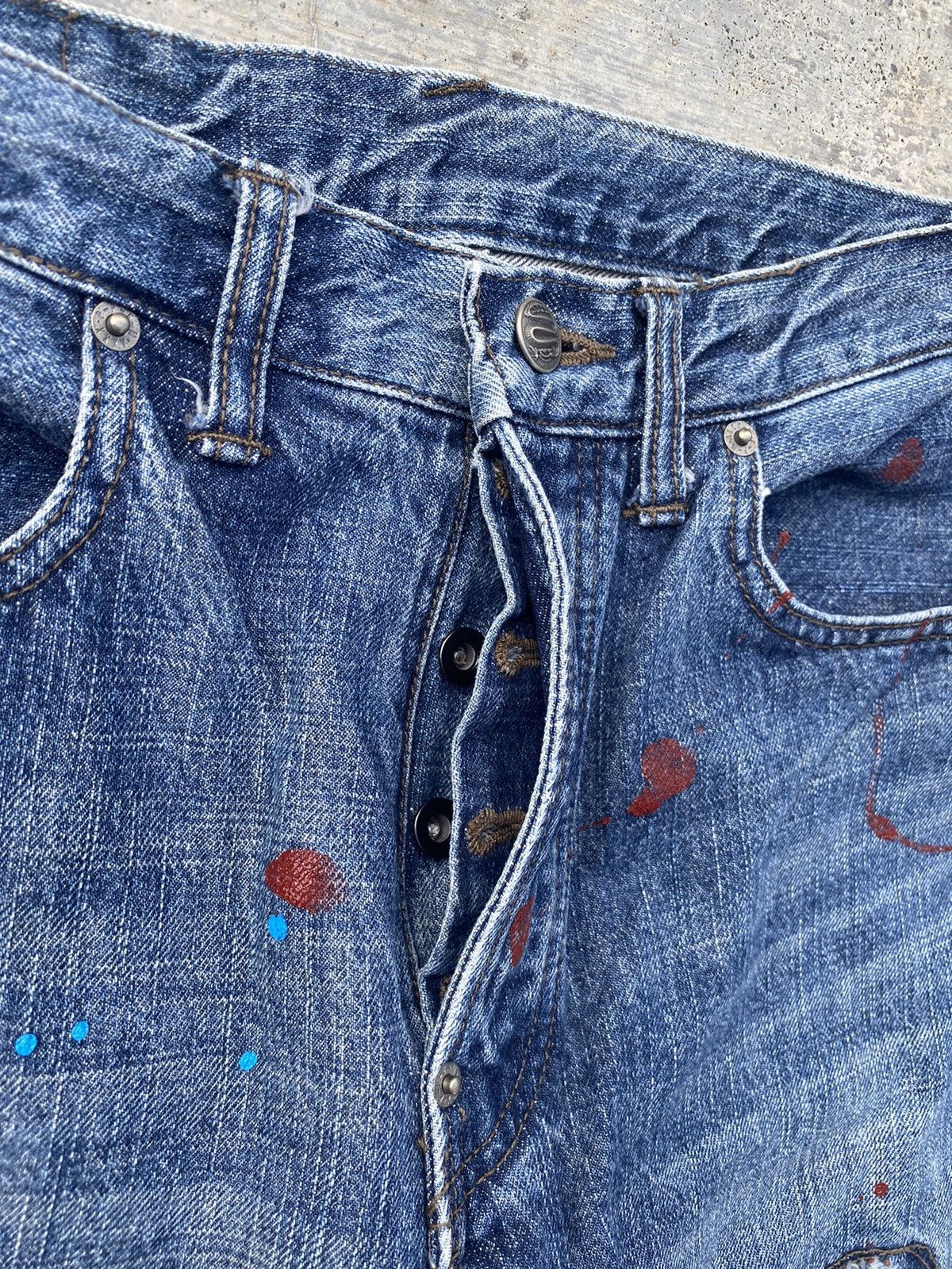 PPFM PPFM DISTRESSED PUNK COWBOY GORPCORE PAINT TORNADO Size US 29 - 6 Thumbnail