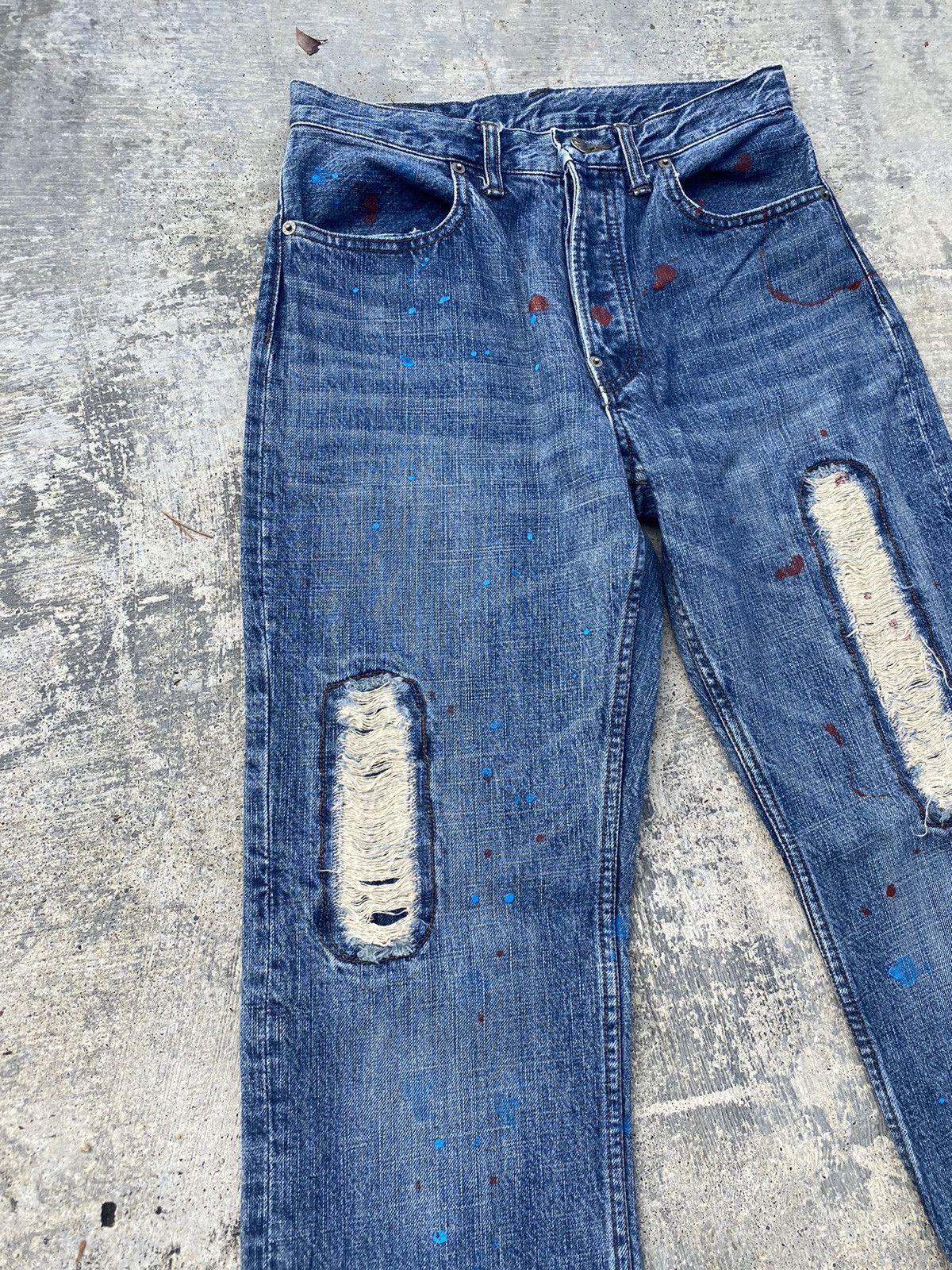 PPFM PPFM DISTRESSED PUNK COWBOY GORPCORE PAINT TORNADO Size US 29 - 3 Thumbnail