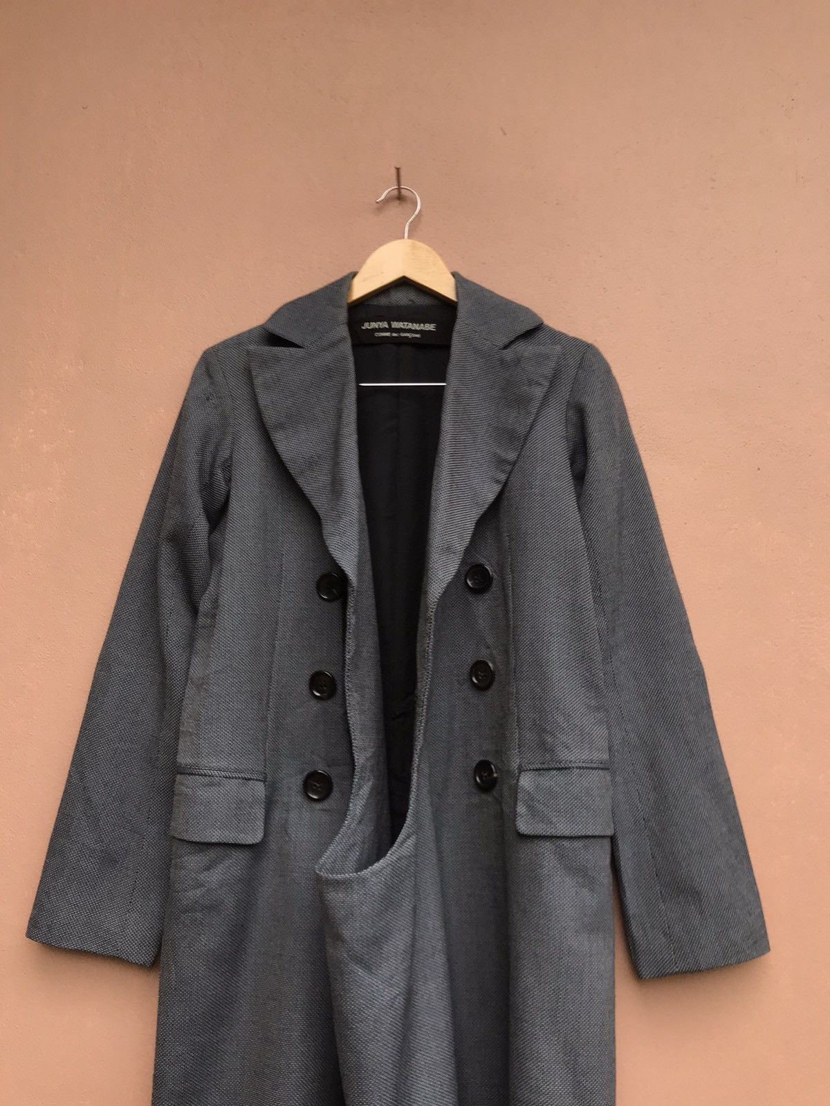 Comme des Garcons × Junya Watanabe Collection🔥AD1996 Junya Watanabe Wool Long Coat Size S / US 4 / IT 40 - 6 Thumbnail